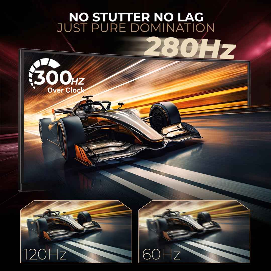 AOC C27G4Z 27" FHD Curved Monitor, 280Hz~300Hz Refresh Rate, 0.3ms MPRT, Fast VA Panel, 1500R, AMD Free Sync Premium, HDR10, Height Adjustable, Sniper Gaming Mode, Flicker-Free, HDMI 2.0
