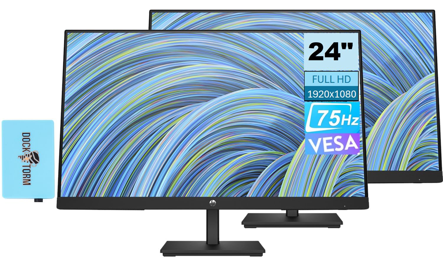 HP V24v G5, 23.8-inch, Full HD (1920 x 1080) FHD Monitor, AMD FreeSync (V24v G5, Black)