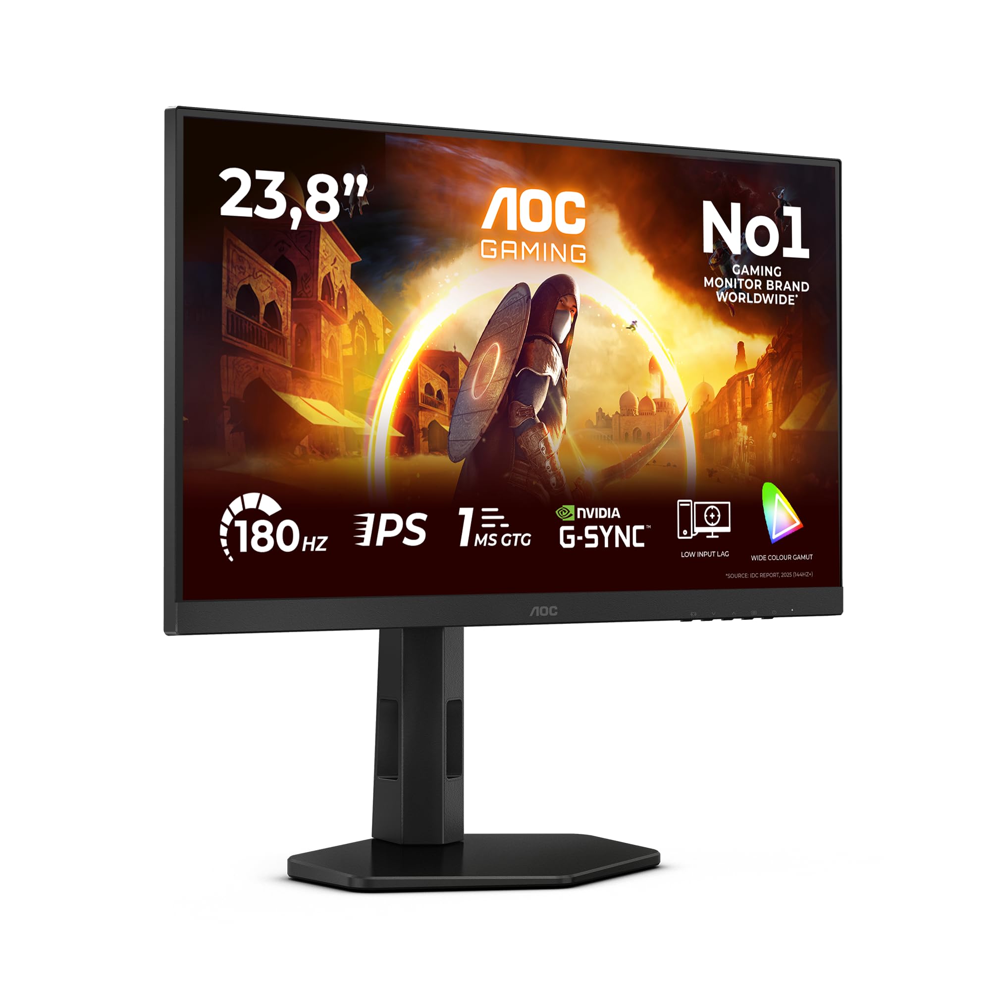 AOC Gaming 25G3ZM - 25-inch Full HD Monitor, 240Hz, 0.5ms MPRT, FreeSync Premium (1920x1080, HDMI, DisplayPort, USB hub) black/red