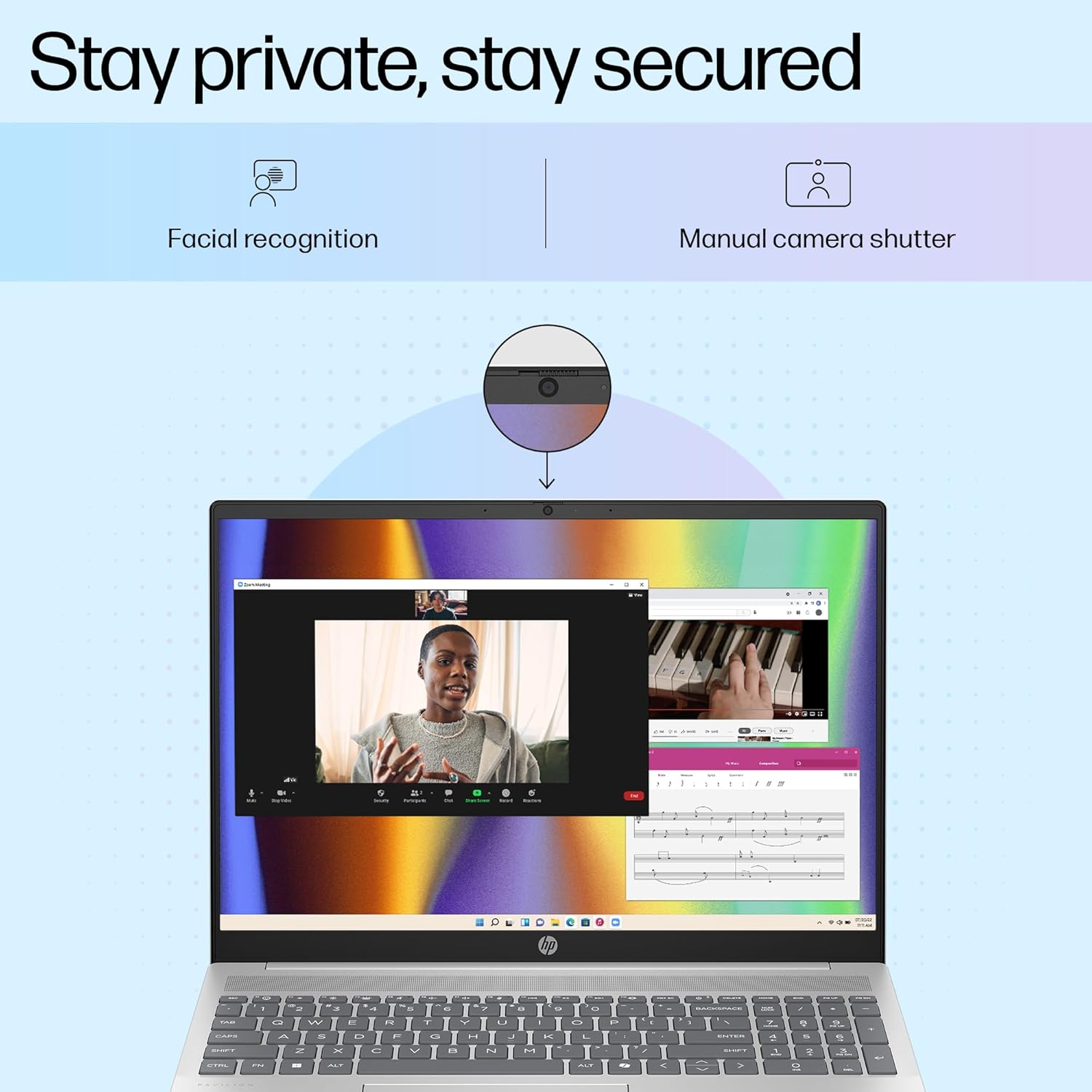 HP Pavilion AI Laptop, Intel Core Ultra 5 125U, 10-12 TOPS, 16GB DDR5, 512GB SSD, IPS, Anti-glare, 2K, WUXGA, 16inch (40cm), Intel graphics, 1080p FHD camera (Win11, Office21, Silver, 1.77kg) af0015TU