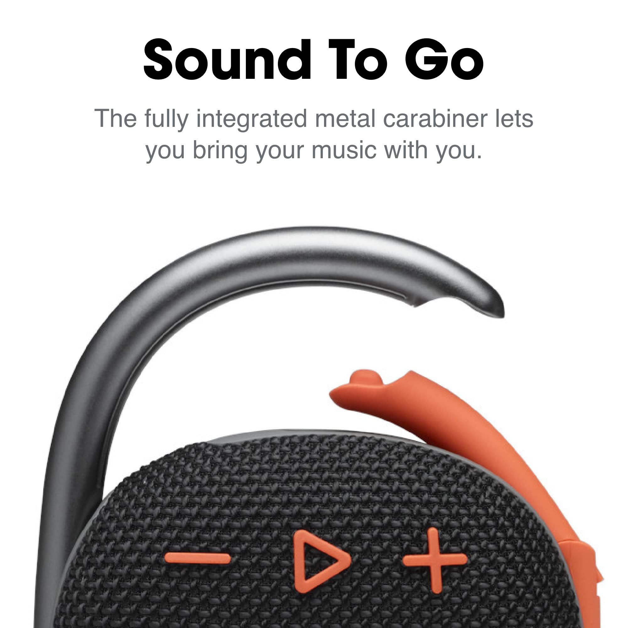 JBL Clip 4 Eco - Ultra-Portable Waterproof and Dustproof Bluetooth Speaker, big audio & punchy bass, made with 90% post-consumer recycled plastic, Integrated carabiner, Up to 10 Hours of Play (White) - Zapnet.in