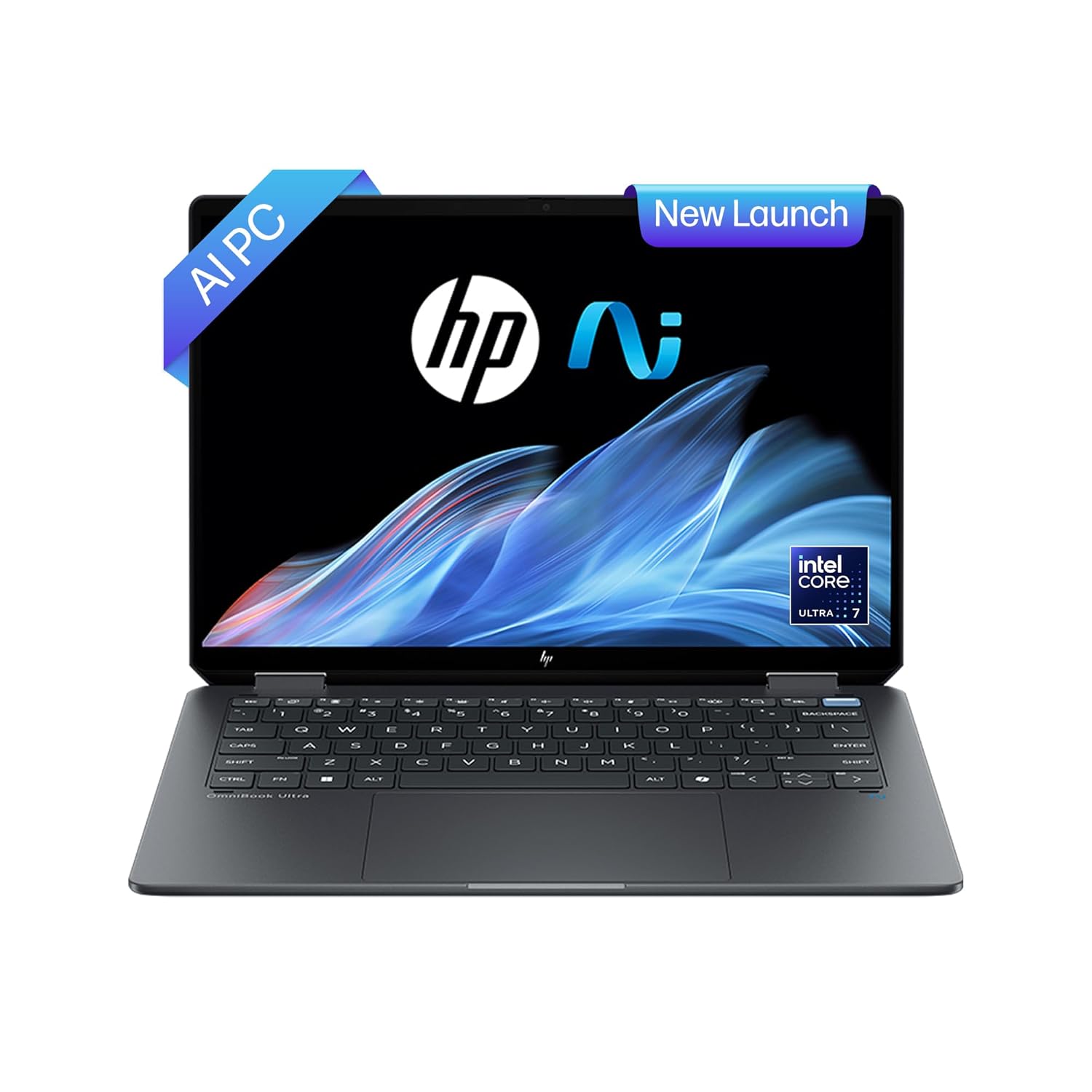 HP OmniBook Ultra Flip Next Gen AI PC Ultra 7 (32GB RAM/1TB SSD/2.8K OLED 16:10 90% STBR Touchscreen 500 nits/Windows 11/9MP Camera/Poly Studio/Backlit KB/MSO/14” (35.6cm)/Gray/1.34kg) fh0029TU Laptop
