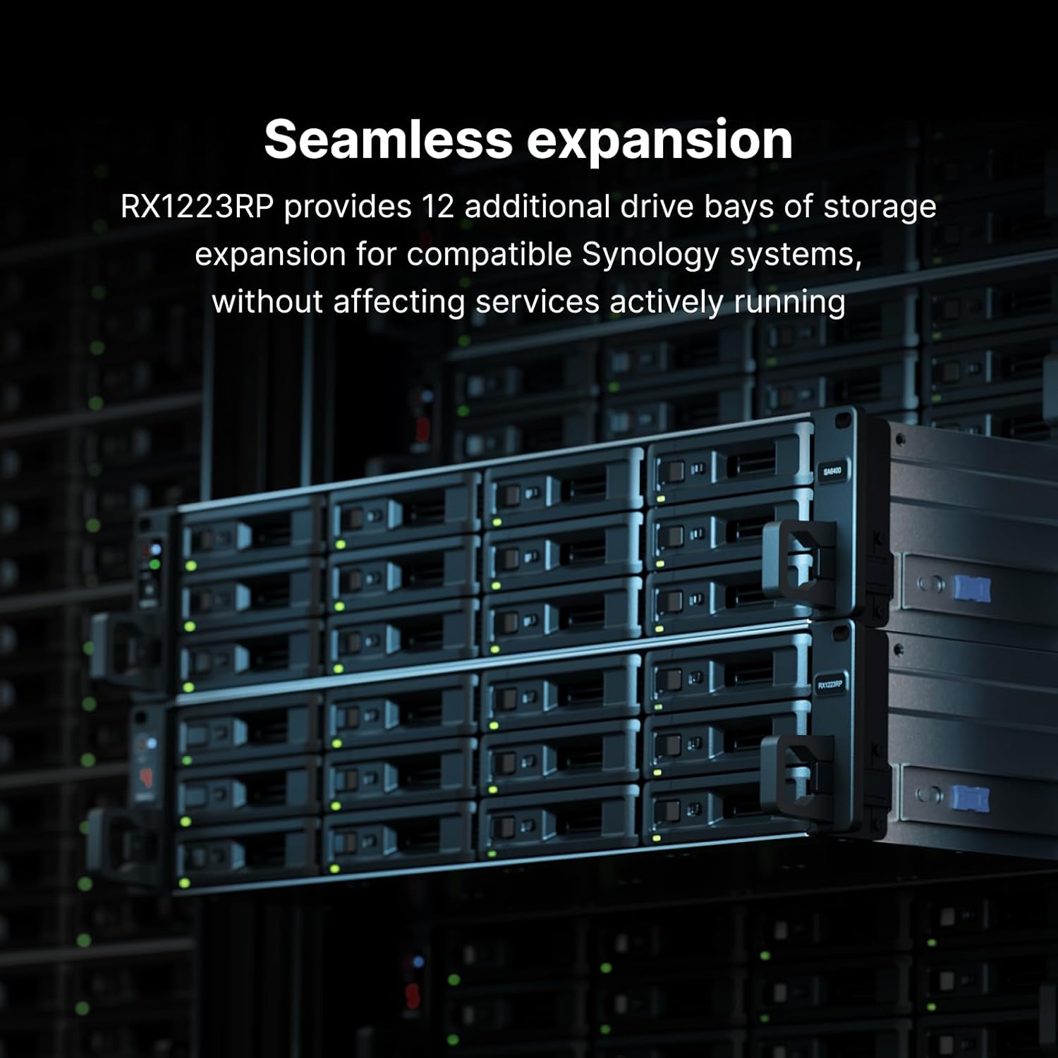 Synology RX1223RP 12-Bay Redundant Power Expansion Unit (Diskless)