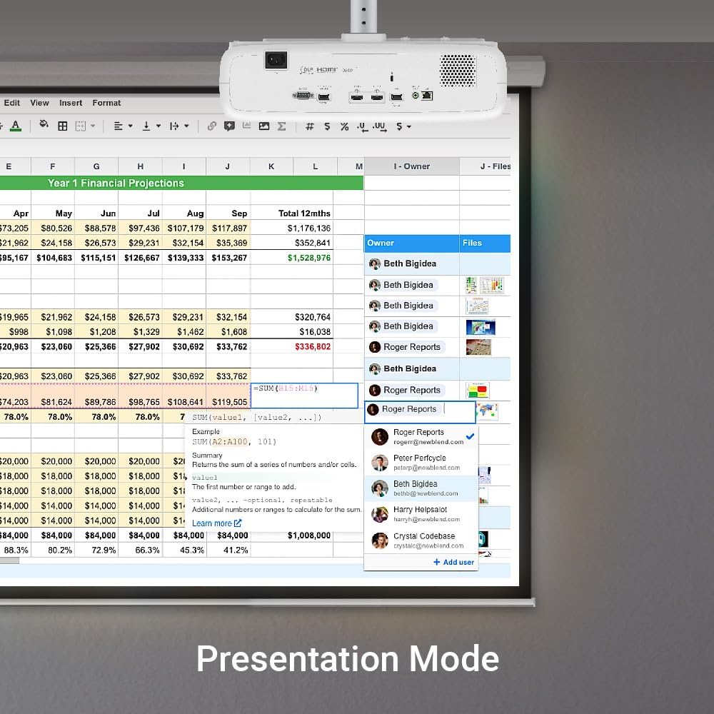 BenQ LH750 1080P 5000 Lumens Business Projector DLP LED Full HD, 98% REC.709, SmartEco Power Saving, Wi-Fi, Dual HDMI, 2D & Auto Keystone,, 4K HDR Compatible, Screen Casting, 30,000 hours lightsource