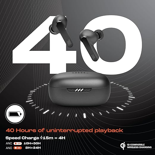 JBL Live Pro 2 Premium in Ear Wireless TWS Earbuds, ANC Earbuds, 40Hr Playtime, Dual Connect, Customized Bass with Headphones App, 6 Mics for Clear Calls, Wireless Charging, Alexa Built-in (Black) - Zapnet.in
