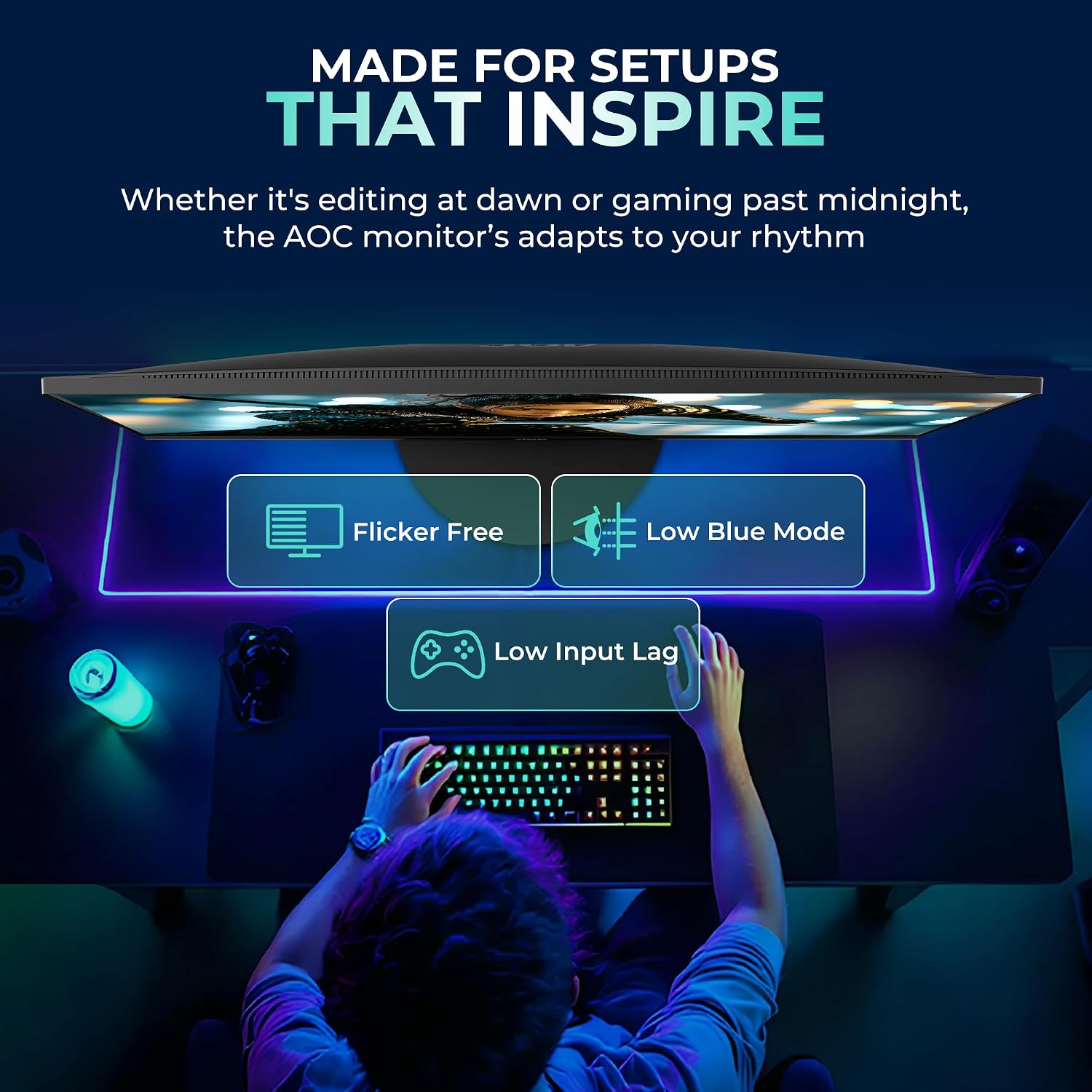 AOC Q27B3S2 Gaming Monitor 27 inch 2560 x 1440 Quad HD IPS Panel, 100Hz Refresh Rate, 1ms Responsre Time, Eye Care, Adaptive Sync, 178° Wide Viewing Angle, HDMI 1.4b Display Port 1.2a Connectivity