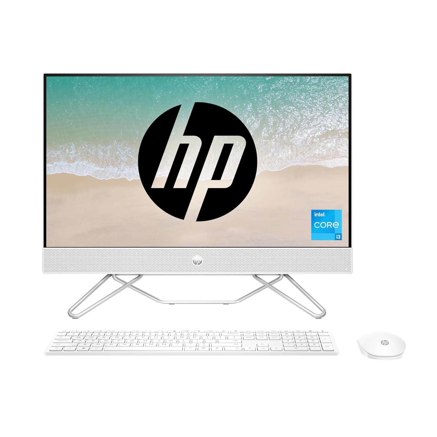 HP All-in-One 12Th Gen Windows 11, Intel Core i3-23.8 Inch(60.5 Cm) 8GB Ram/512GB SSD/Fhd, Micro-Edge, Anti-Glare Display/Wireless Keyboard & Mouse/Intel UHD Graphics/Win 11/5.37 Kg, 24-Cb1901In