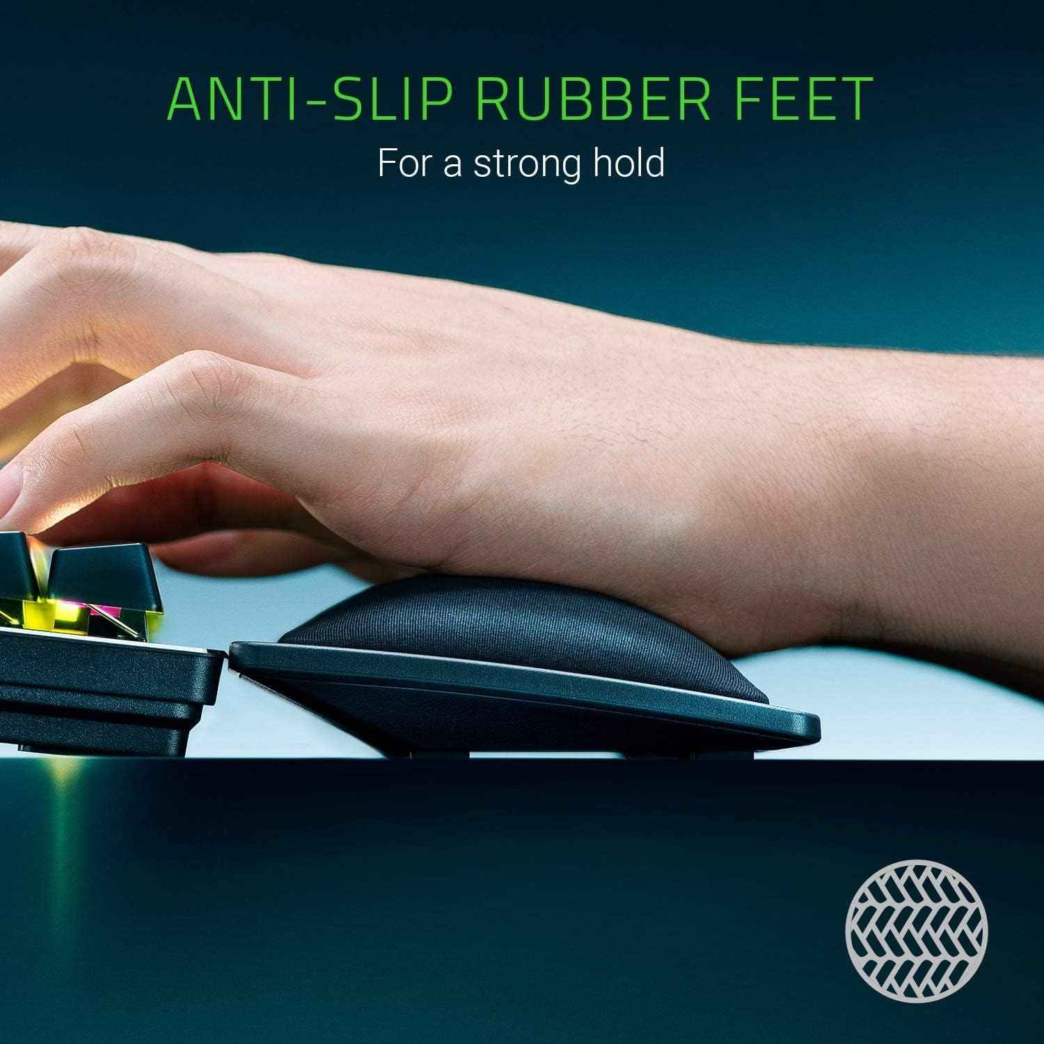 Razer RC21-01470200-R3M1 Plush Leatherette Wrist Rest Cushion for Full-Sized Keyboards - Black