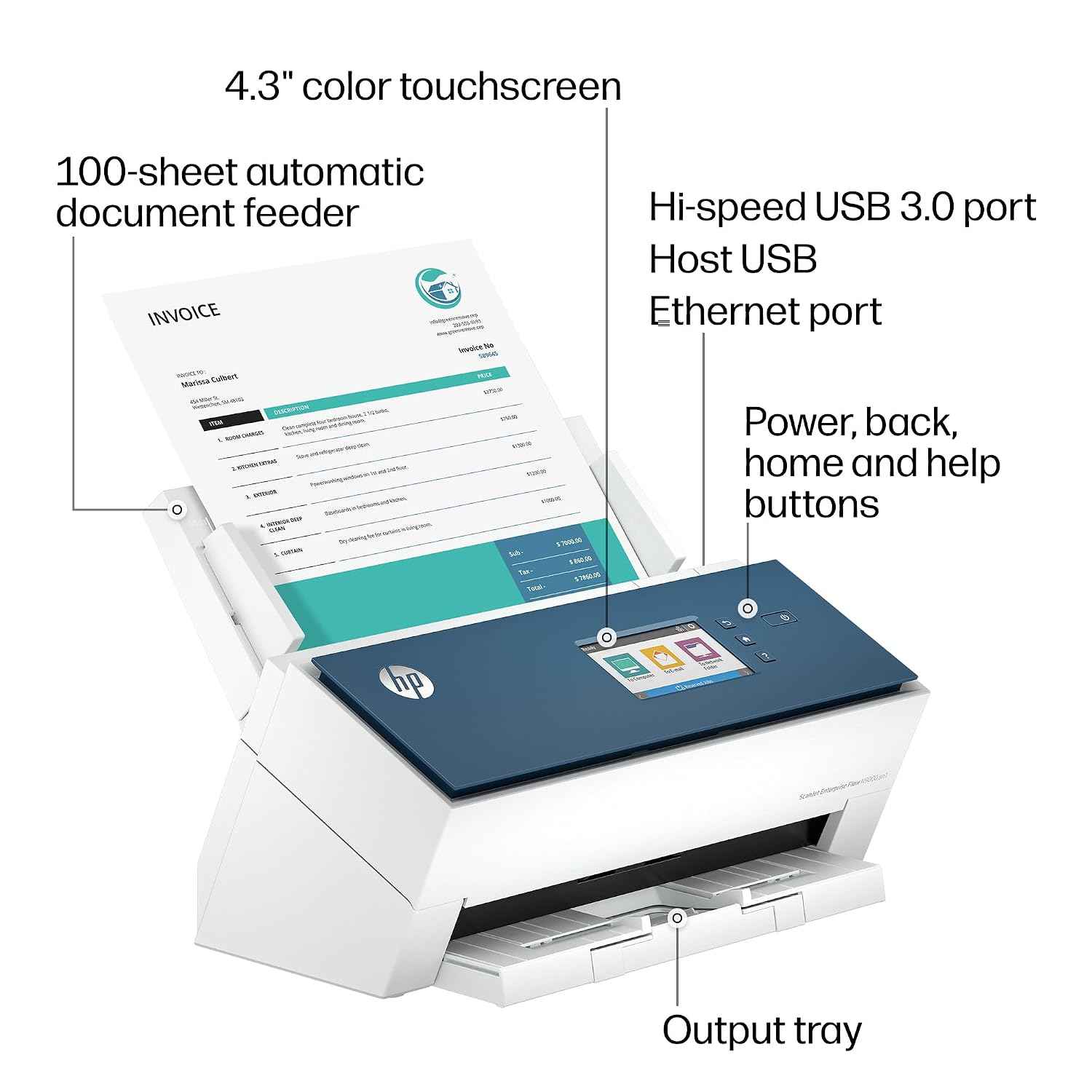 HP ScanJet Enterprise Flow N9000 sn1, Fast 2-Sided Scanner with auto Document Feeder, Best for Office (8Q4W1A)
