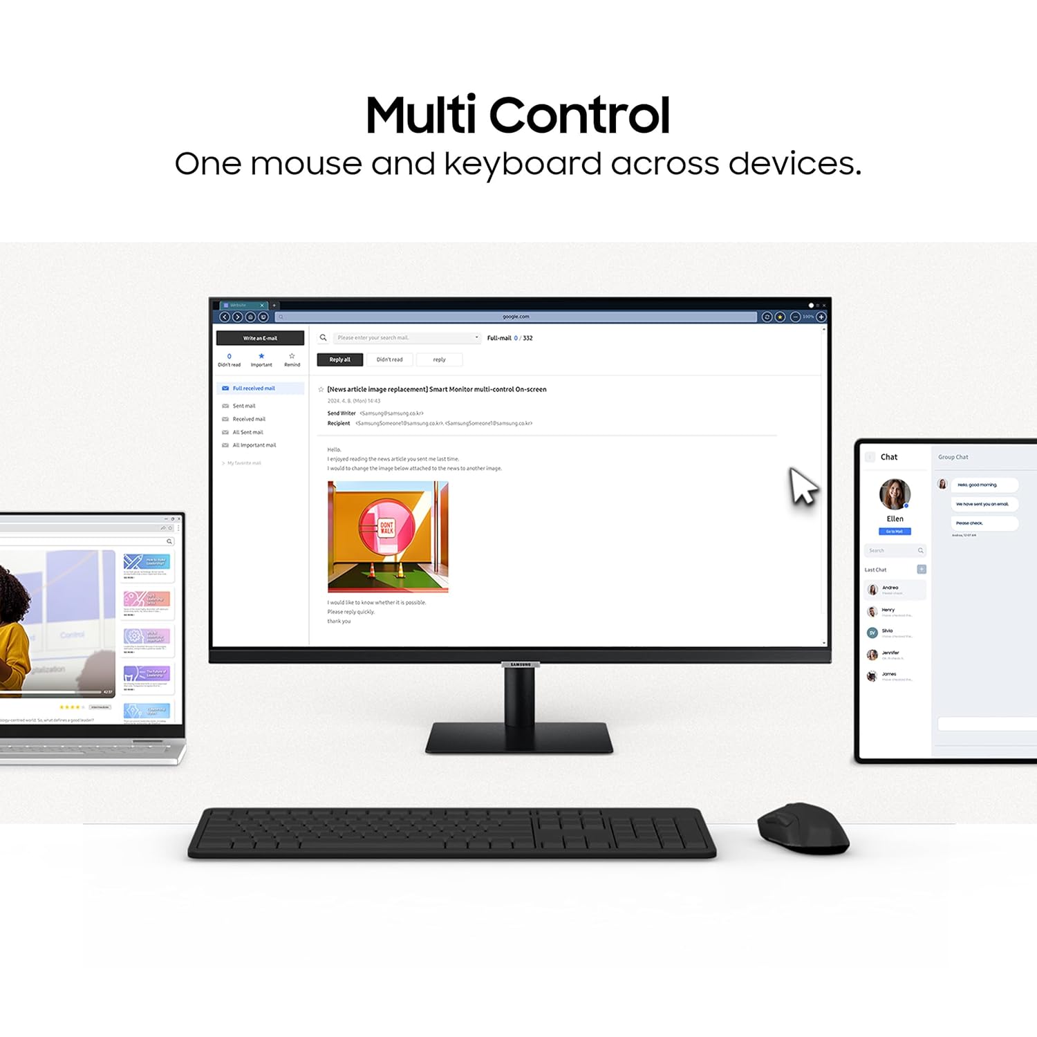 Samsung 27" (68.6cm) M5 Smart Monitor with Smart TV Experience|FHD 1920 x 1080|Bezeless|OTT Apps|IoT Hub|Office 365|Workout Tracker|Speakers|Remote|Wi-Fi|Bluetooth|LS27DM500EWXXL|Black