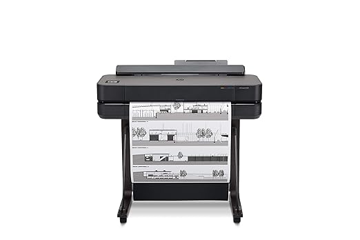 HP DesignJet T650 Large Format 24-inch Plotter Printer, with Roll Cover, Auto Sheet Feeder, Media Bin & Stand (5HB08A) - Zapnet.in