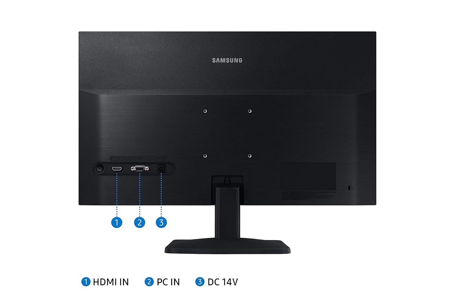 Samsung 22-inch(54.48cm) FHD Flat Monitor, VA, 60 Hz, Wide View Angle, HDMI, D-sub Ports, Flicker Free, (LS22A334NHWXXL, Black)