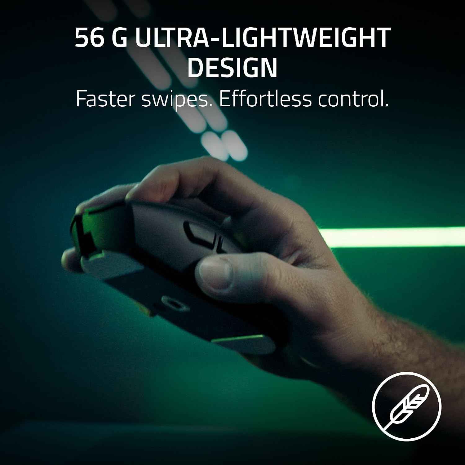Razer DeathAdder V4 Pro Gaming Mouse (Model No: RZ01-05330100-R3A1) | 56 g Wireless Esports Mouse | Focus Pro 45K Optical Sensor | 8,000 Hz HyperSpeed | Optical Scroll Wheel | Gen-4 Switches_ Black