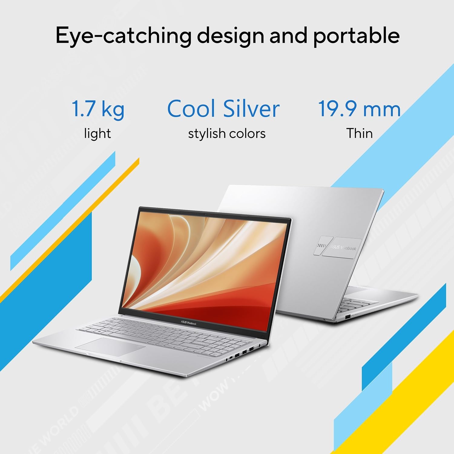 ASUS VivoBook 15 (2022), Intel Core i3-1215U, 12th Gen, 8GB RAM, 512GB SSD, FHD, 15.6"/39.62cm, Windows 11, Office 2021, Cool Silver, 1.7KG, X1504ZA-NJ322WS, Backlit KB Laptop