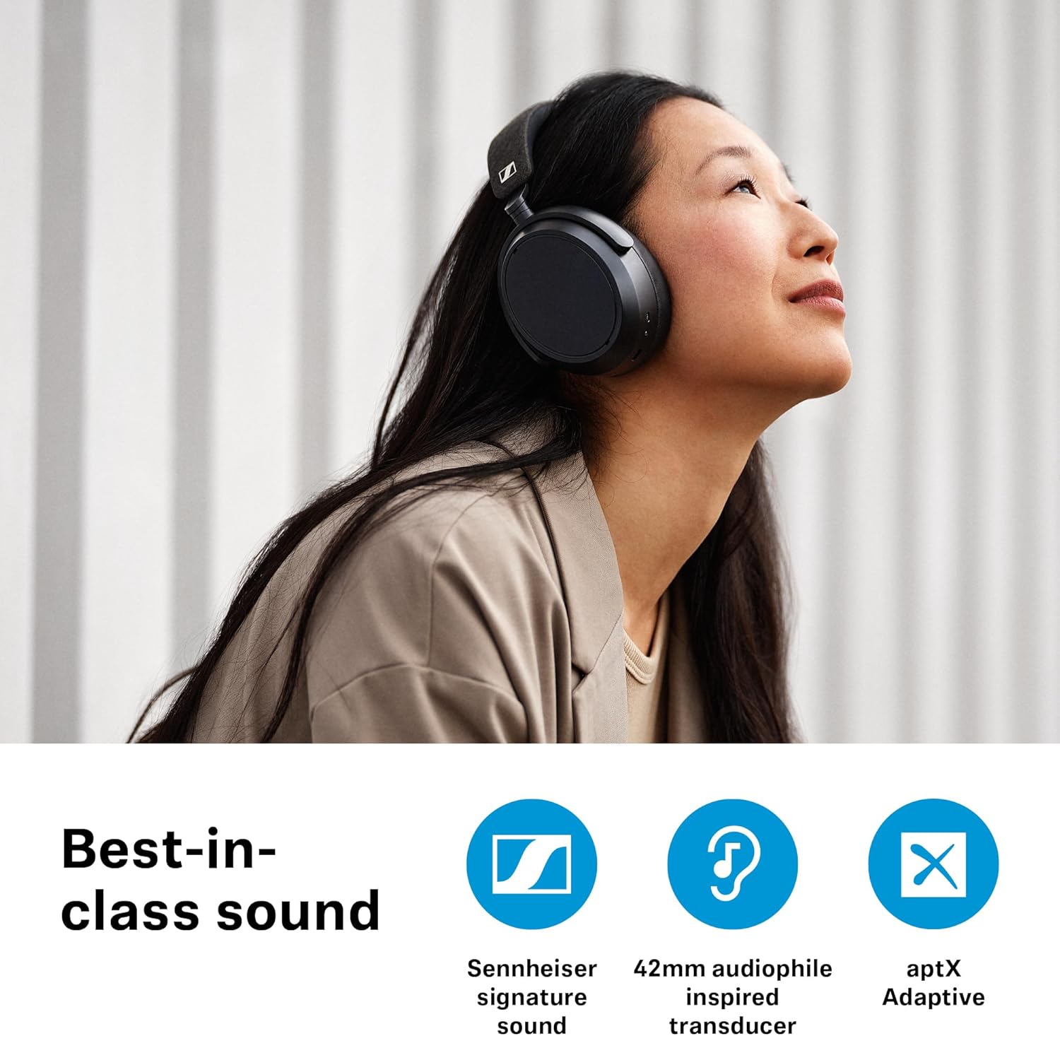 Sennheiser Momentum 4 Wireless Over Ear Headphones, German Design, ANC, 60h Battery, Customizable Sound, 4 Digital Mics for Crystal-Clear Calls, Multipoint Connectivity, 2 Yr Warranty, Black