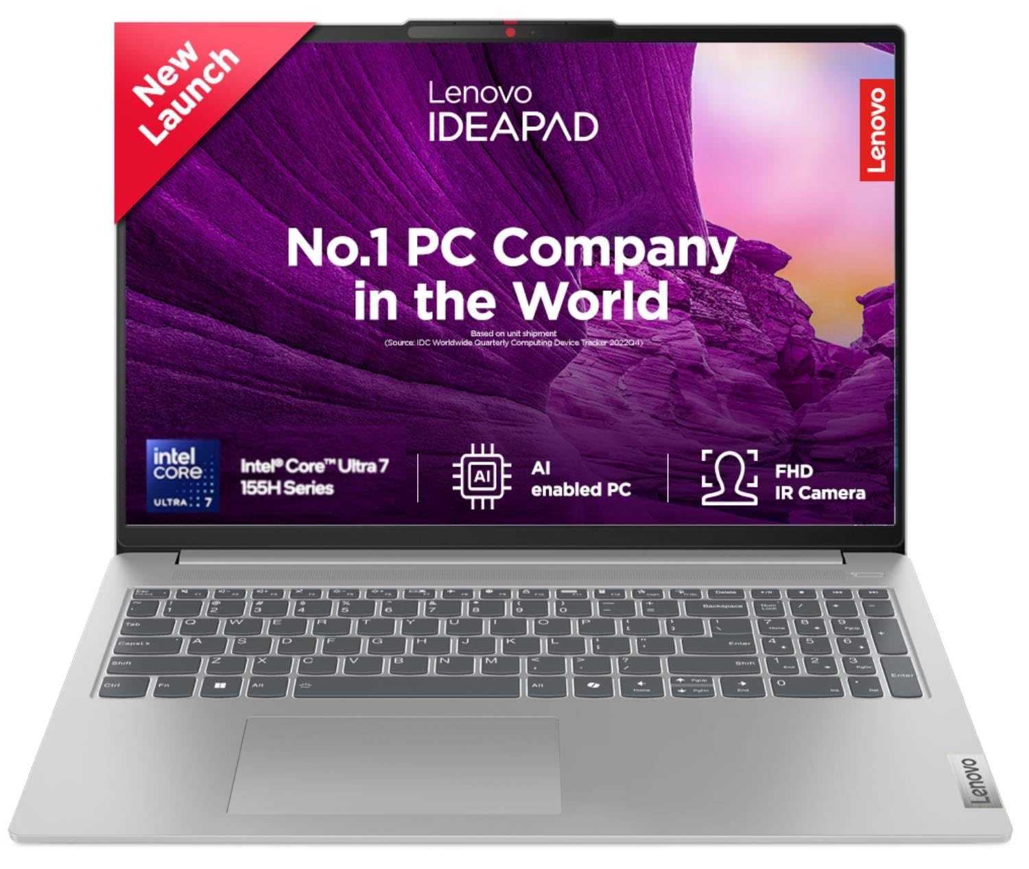 Lenovo IdeaPad Slim 5 12th Gen Intel Core i5 12450H 16" (40.6cm) WUXGA IPS 300Nits Laptop (16GB/512GB SSD/Win 11/Office 2021/Backlit KB/FHD 1080p Camera/Alexa/3 Month Game Pass/Grey/1.8Kg), 83BG000DIN
