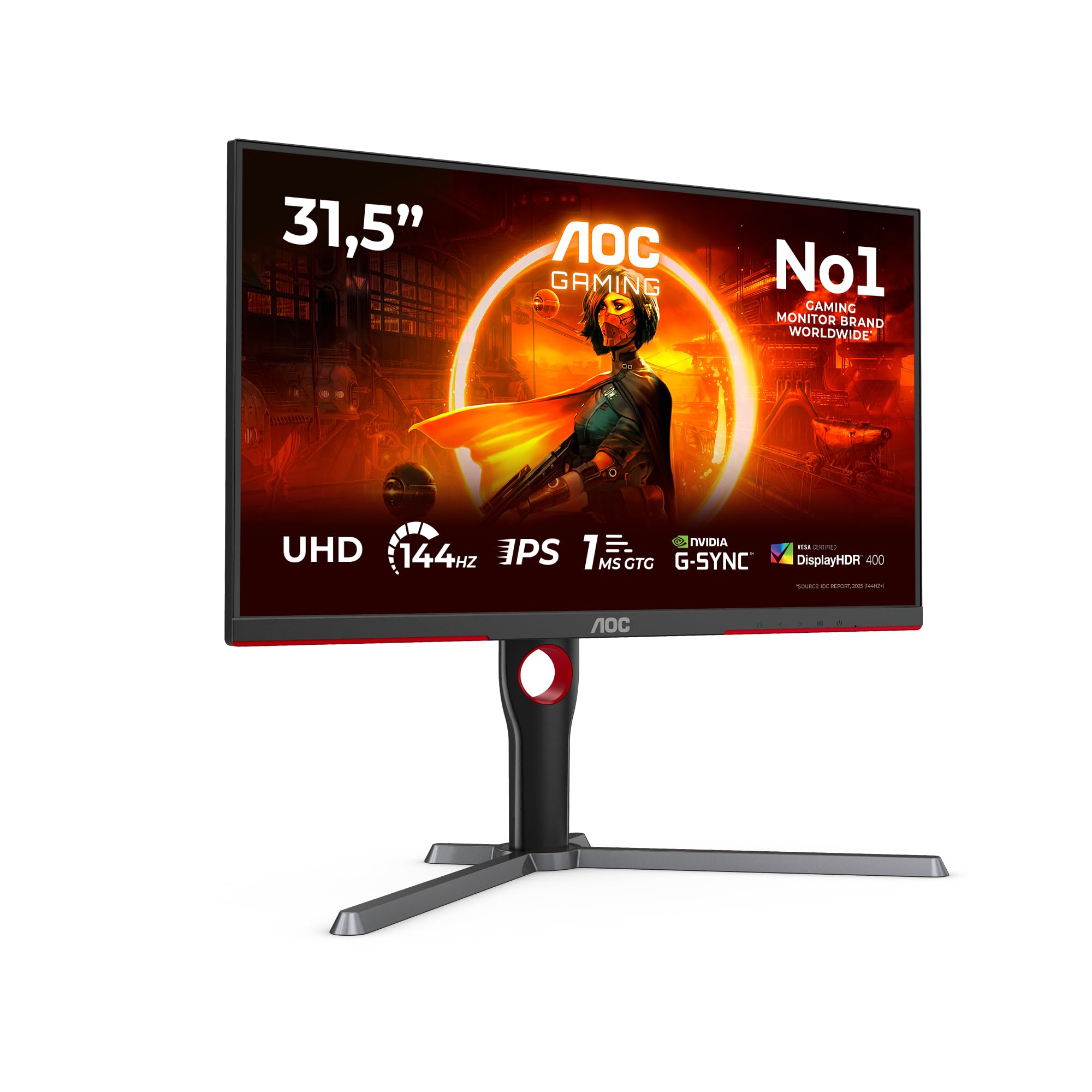 AOC Gaming 25G3ZM - 25-inch Full HD Monitor, 240Hz, 0.5ms MPRT, FreeSync Premium (1920x1080, HDMI, DisplayPort, USB hub) black/red