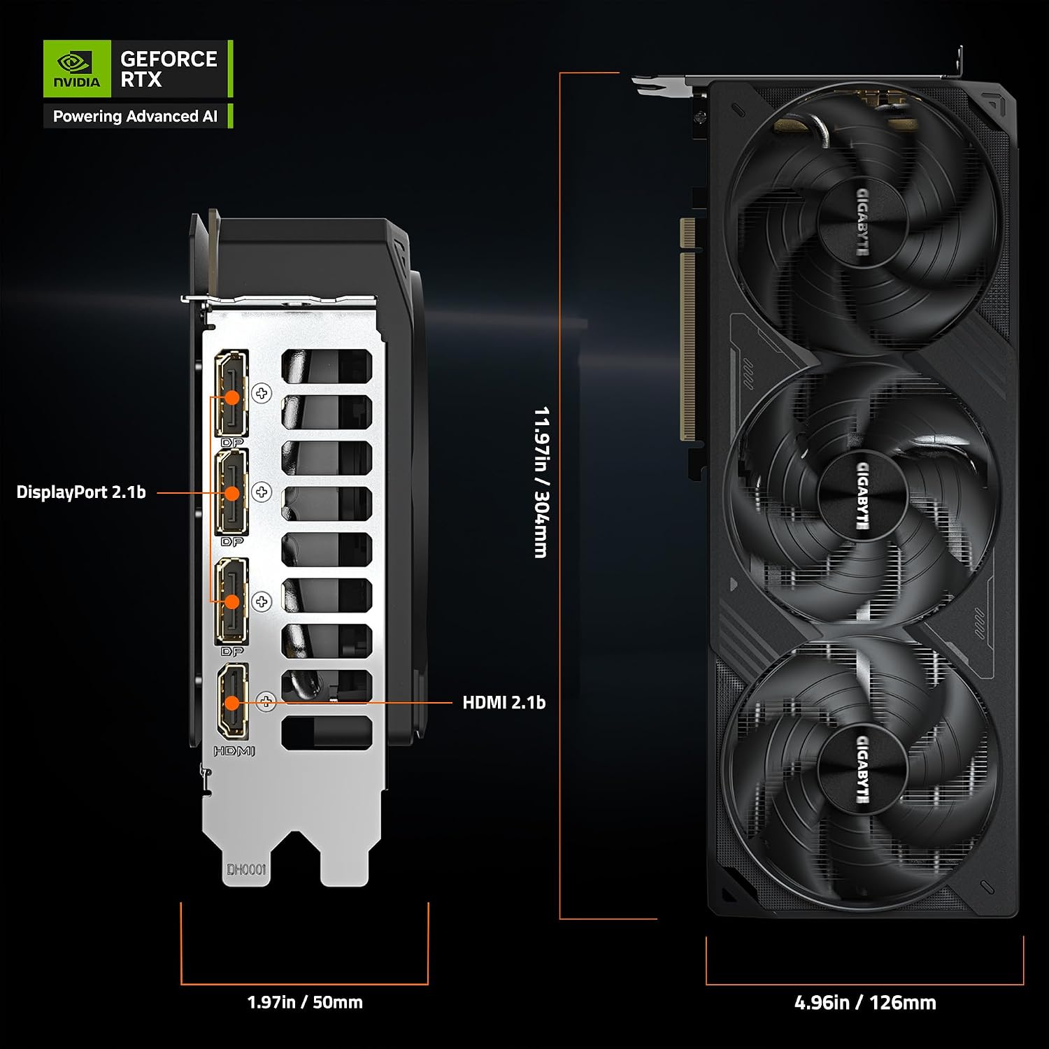 GIGABYTE Geforce RTX 5080 WINDFORCE OC SFF 16G Graphics Card, WINDFORCE Cooling System pci_e_x16, 16GB 256-Bit GDDR7, GV-N5080WF3OC-16GD Video Card