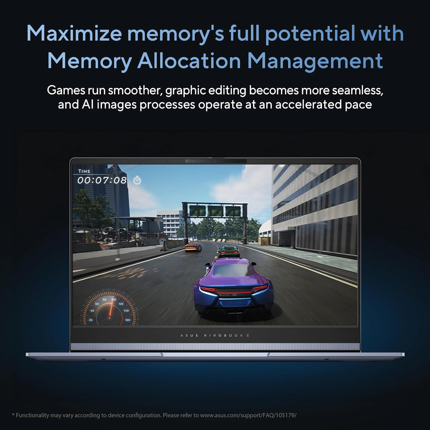 ASUS Vivobook S 16 OLED (2024), Intel Core Ultra 7 155H, Built-in AI, 16" 3.2K (40.64cm), 3200 x 2000 120Hz, (16GB/1TB SSD/Win 11/Intel Arc Graphics/MS Office 2021/Mist Blue/1.50Kg), S5606MA-MX751WS