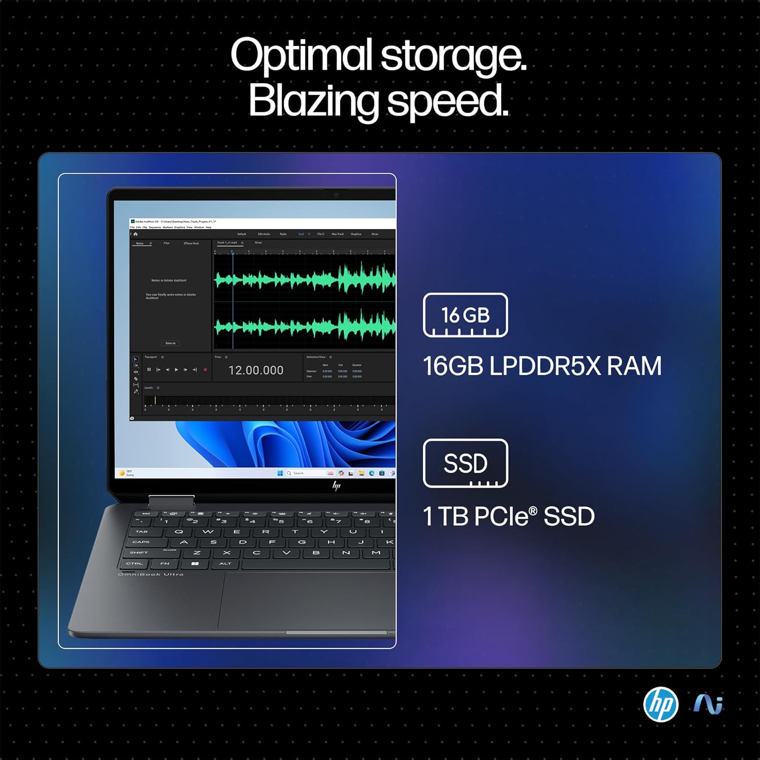 HP OmniBook Ultra Flip (Previously Spectre) Intel Core Ultra 7 256V 47 Tops (16GB LPDDR5X, 1TB SSD) OLED, 500 nits,14''/35.6cm, Touch 2-in-1, Win11, Office21, Gray,1.34kg, fh0026TU Next Gen AI Laptop