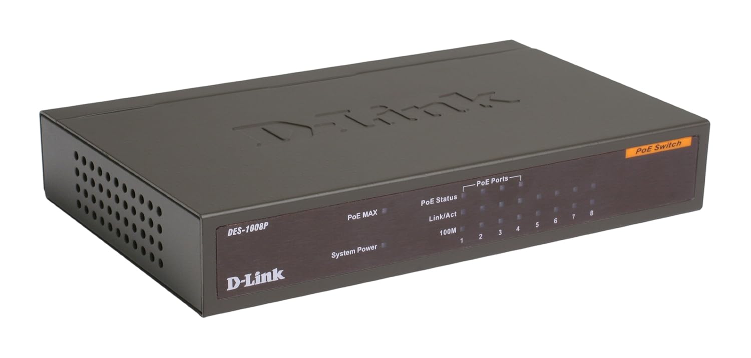 D-Link DES-1008P 8-Port Desktop Switch with 4 PoE Ports