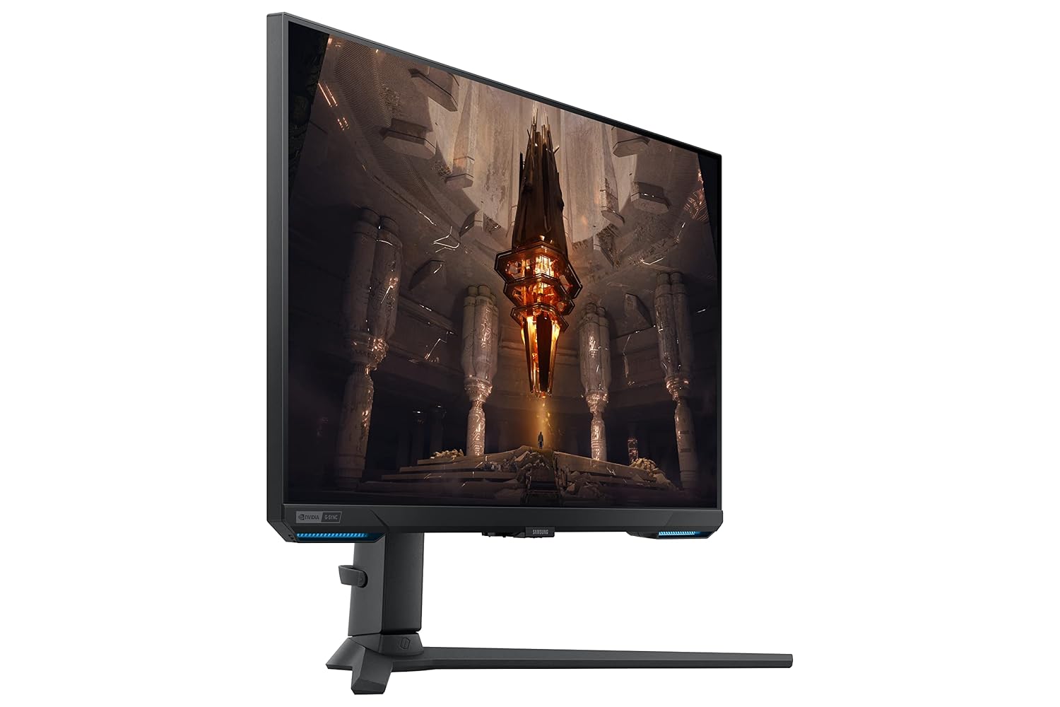 Samsung 28-inch(70.9cm) 4K UHD(3,840 x 2,160), IPS, Gaming, 144 Hz, 1ms, Flat Monitor, Smart TV, Height Adjustable Stand, Bezel-Less, HDR400, G-Sync Compatible (LS28BG702EWXXL, Black)