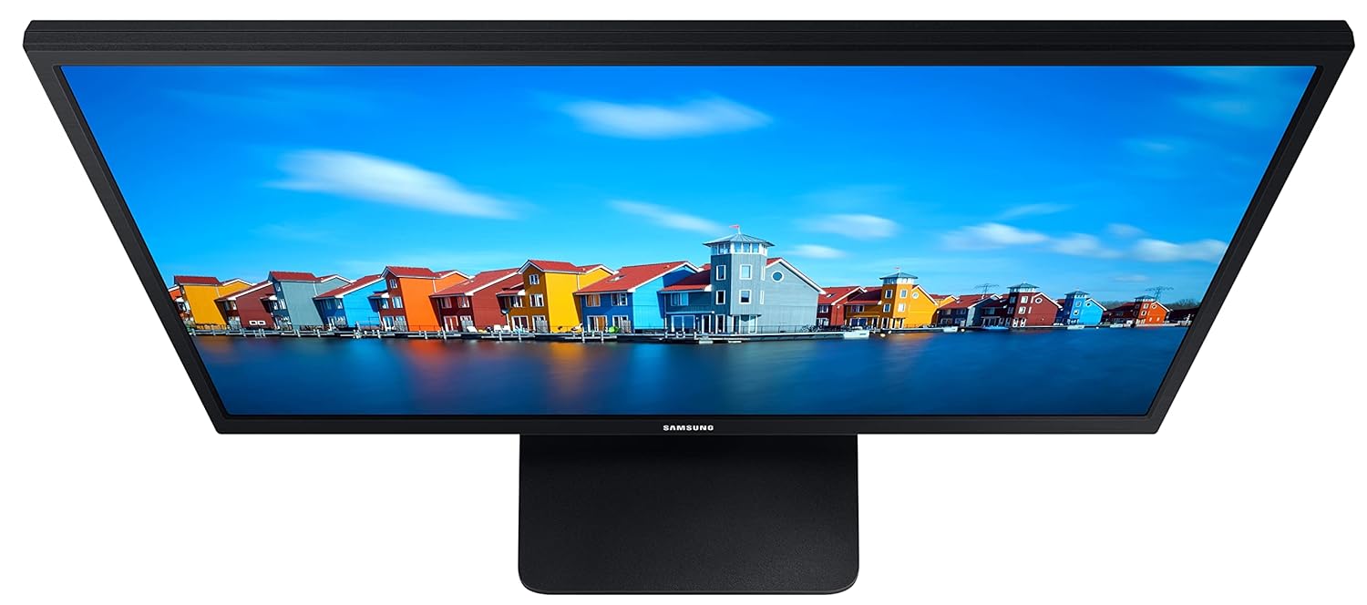 Samsung 22-inch(54.48cm) FHD Flat Monitor, VA, 60 Hz, Wide View Angle, HDMI, D-sub Ports, Flicker Free, (LS22A334NHWXXL, Black)