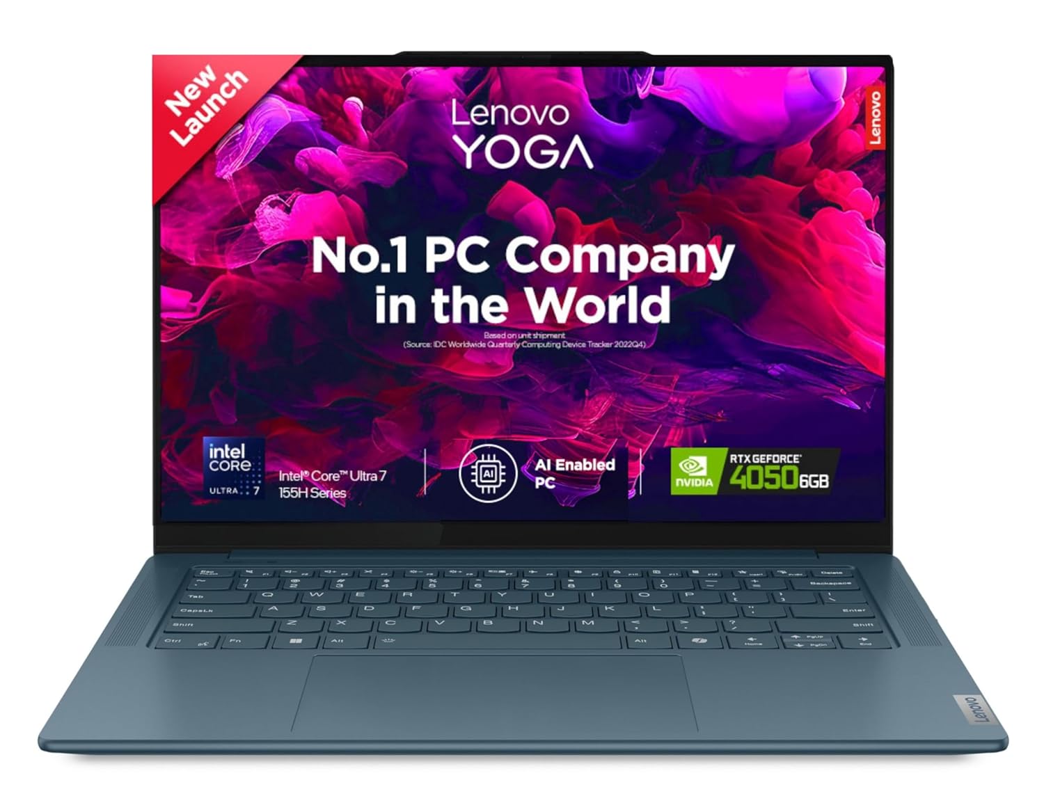 Lenovo Smartchoice Yoga Pro 7 Intel Evo Core Ultra 7 155H Built-in AI 14"(35.5cm) 2.8K-OLED 400Nits 120Hz Laptop (16GB/1TB SSD/NVIDIA RTX 4050 6GB/FHD+IR Camera/Win11/MSO 21/Grey/1.5Kg), 83E2005EIN