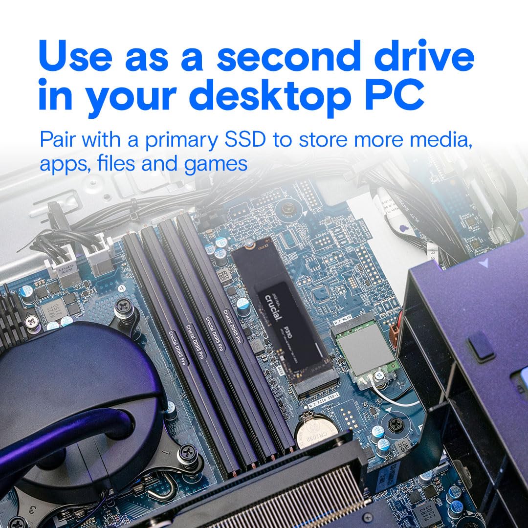 Crucial P310 500GB 2280 PCIe Gen4 3D NAND NVMe M.2 SSD – Up to 6,600MB/s – Shift up to Gen4 – Internal Solid State Drive (PC) – CT500P310SSD801