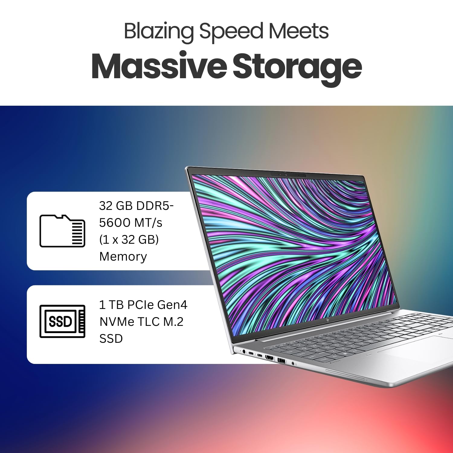 HP Laptop Ultra 9-185H, 32GB RAM, 1TB SSD, RTX 1000 Ada 6GB, Win 11 Pro, 16" WUXGA, 5MP+IR Cam, Fingerprint Sensor, Backlit Keyboard, Wi-Fi 6E, BT 5.3, 3-Year Warranty (A8WM1PT)