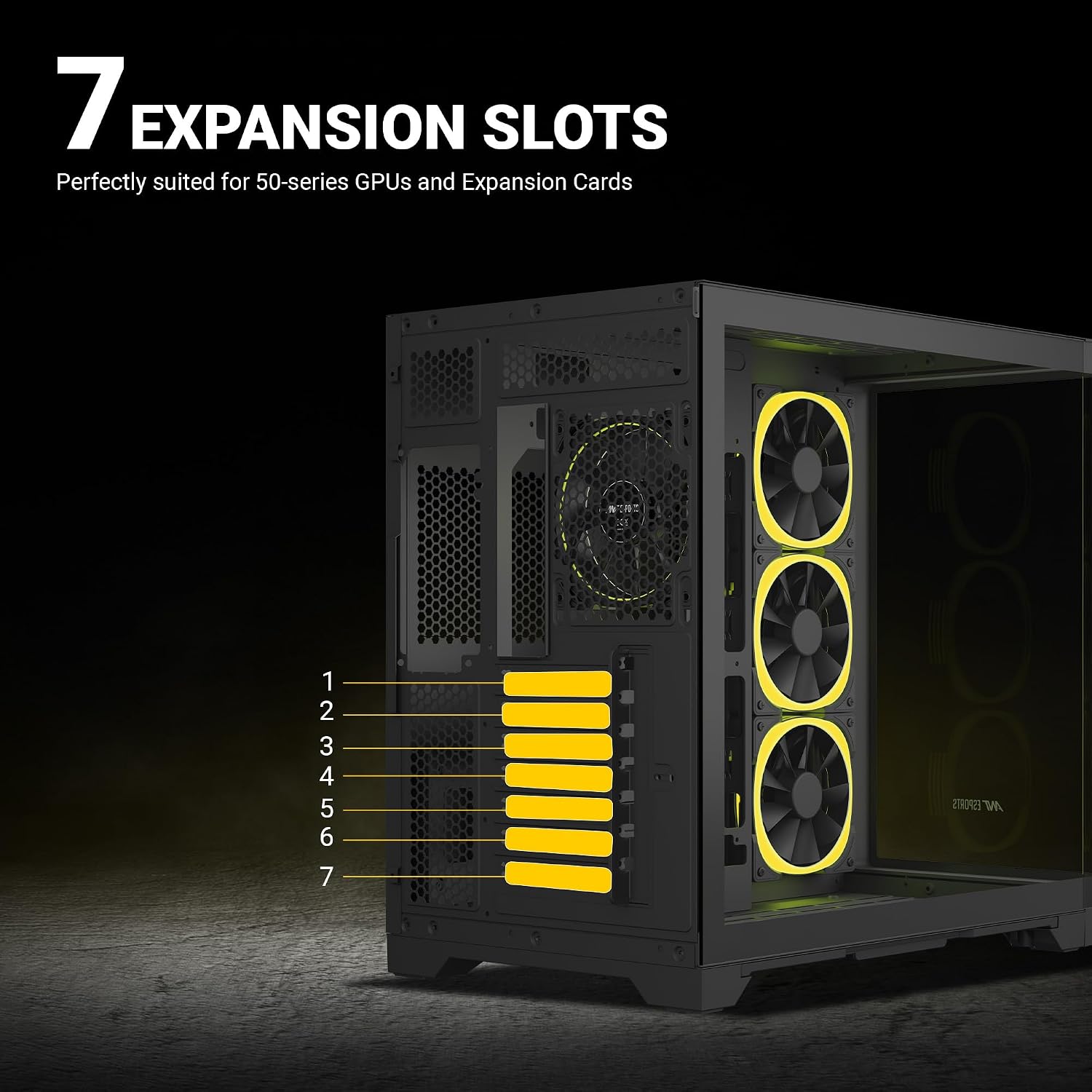Ant Esports Crystal ARC Mid-Tower Computer Case/Gaming Cabinet - Black |Front Curved Glass|Support ATX, Micro-ATX, Mini-ITX | Pre-Installed 4 ARGB-PWM Fans