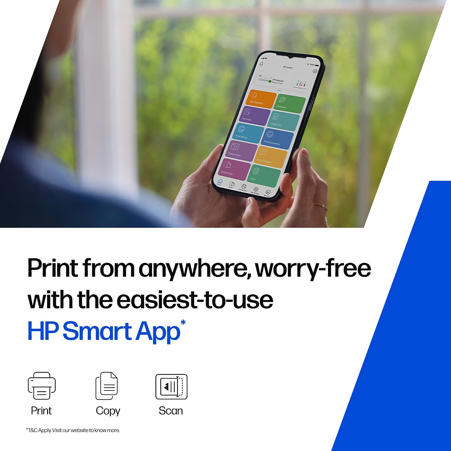 HP AI Capable Ink Advantage 4388 Dual Band WiFi (up to 10X Faster) Colour Printer Print/Scan/Copy with ADF Ideal for Home/Small Office
