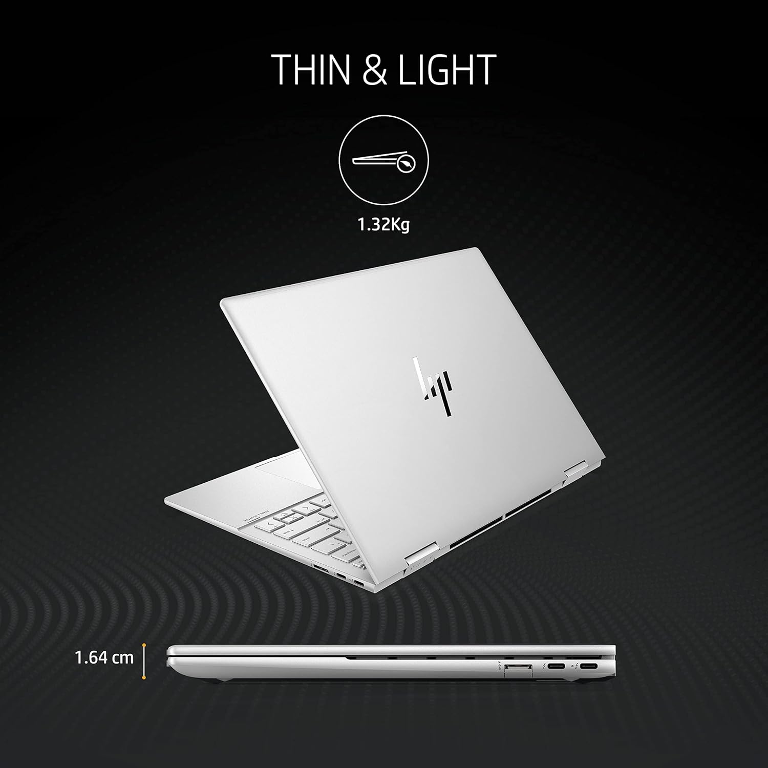 HP Envy x360 2-in-1 Laptop 12th Gen Intel Core Evo i5 13.3inch(33.8cm) 400 Nits WUXGA Corning Gorilla Glass Display(16GB RAM/512GB SSD/B&O/Intel Iris Xe Graphics/Win11/MSO/Pen/1.32Kg/13-bf0121TU