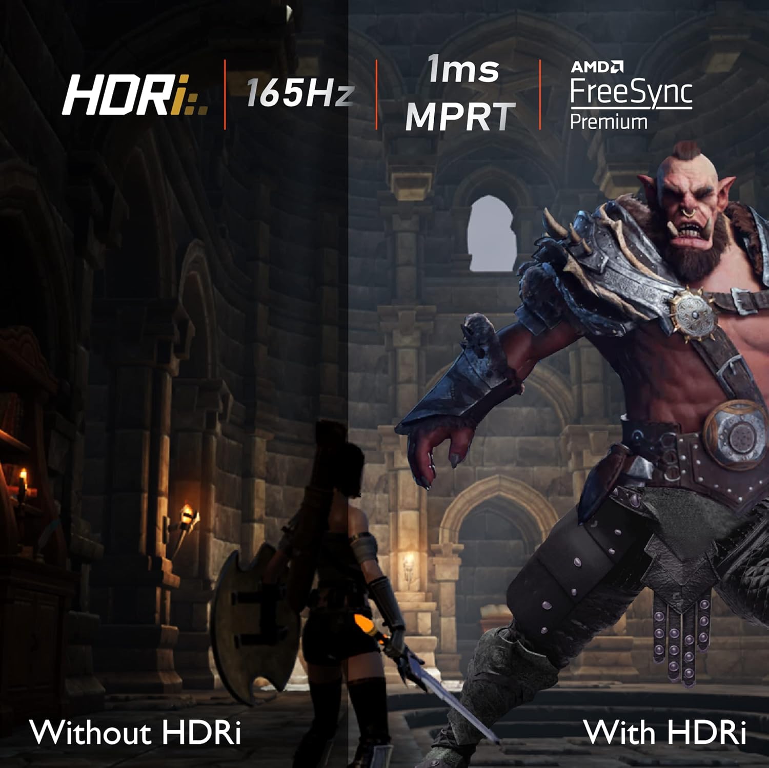 BenQ MOBIUZ EX2710Q 27" QHD IPS Gaming Monitor| 165Hz| 1ms MPRT| 95% DCI-P3| FreeSync Premium| Height Adjust| VESA DisplayHDR400| Bezel-Less| treVolo Speakers| HDMI| DP| USB 3.0 Hub(Metallic Grey)