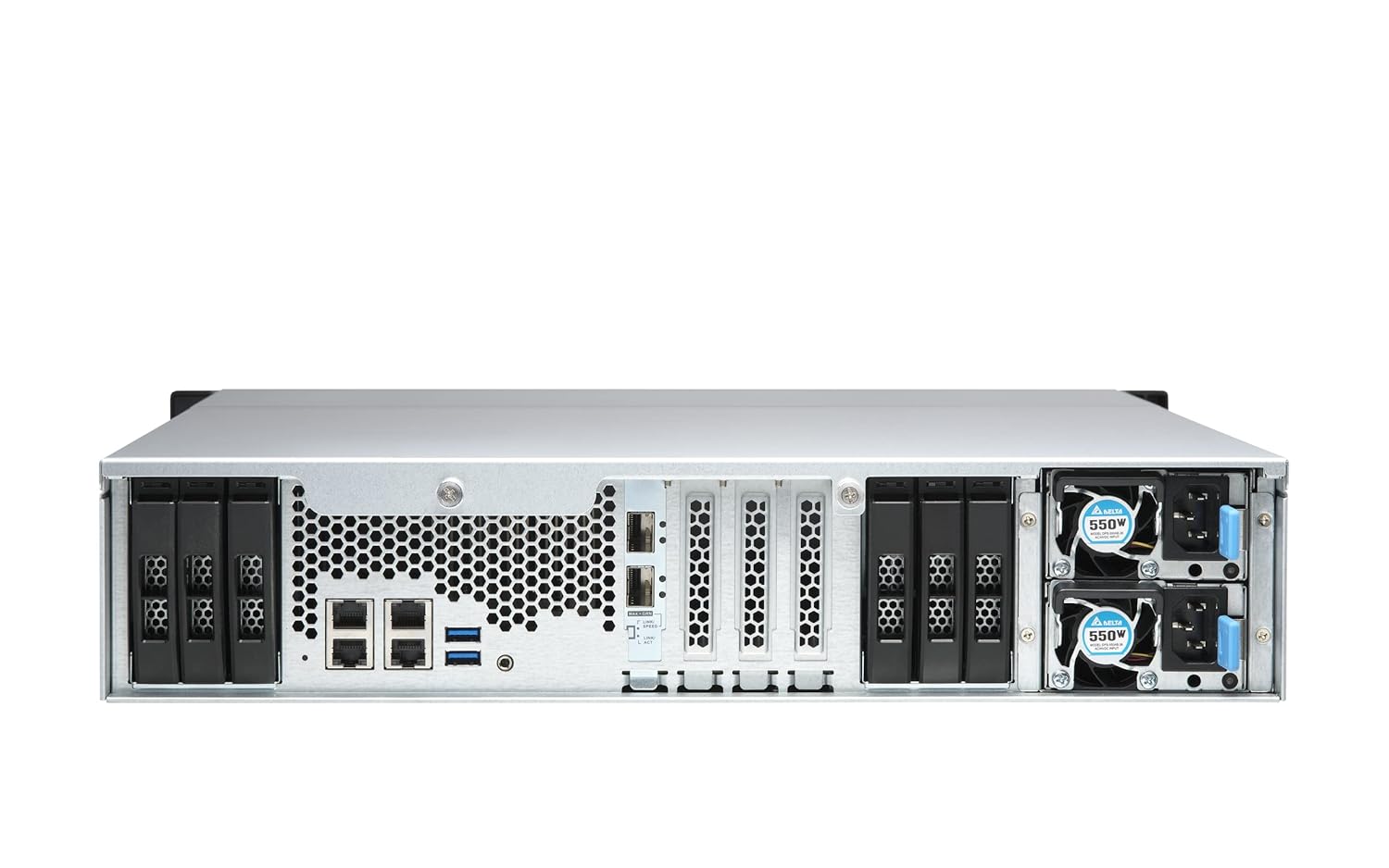 QNAP TS-h1886XU-RP-R2-D1622-32G-US 18 Bay rackmount NAS with Intel® Xeon® Processor, 32GB DDR4 ECC RAM, 10GbE-Ready and ZFS Storage for virtualization and Data-Intensive Enterprise Applications