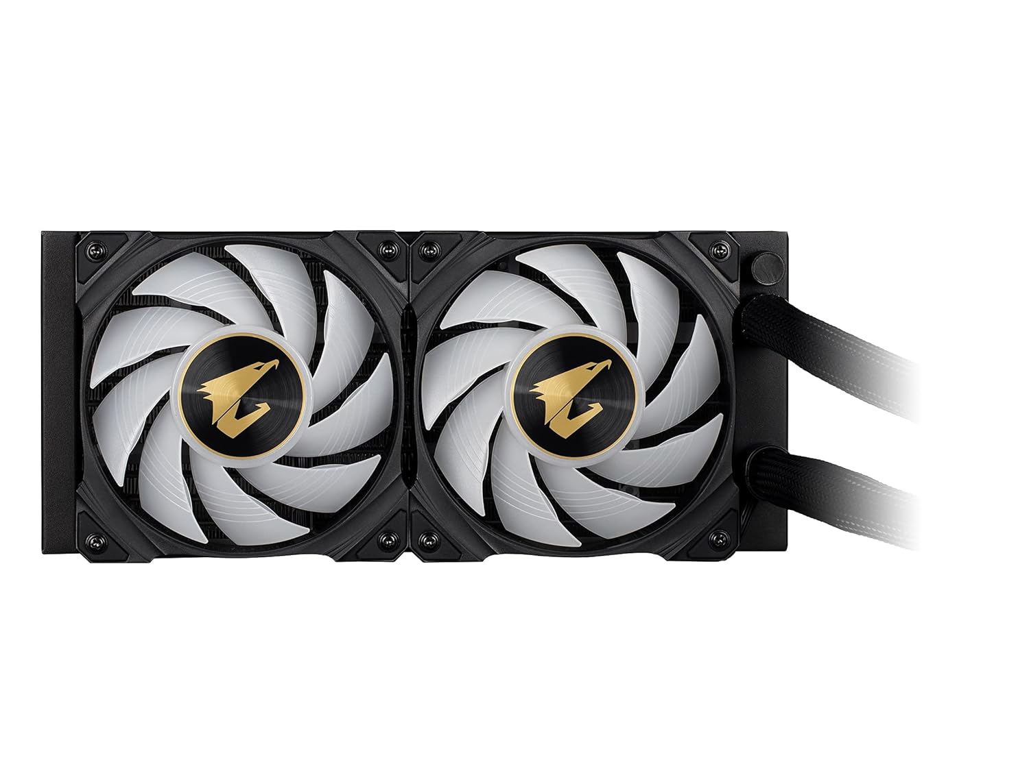 Gigabyte AORUS WATERFORCE X 240 AIO Liquid CPU Cooler, Rotatable Circular LCD Display with Micro SD Support, 240mm Radiator with 2X 120mm Low Noise ARGB Fans, Compatible with Intel LGA1700