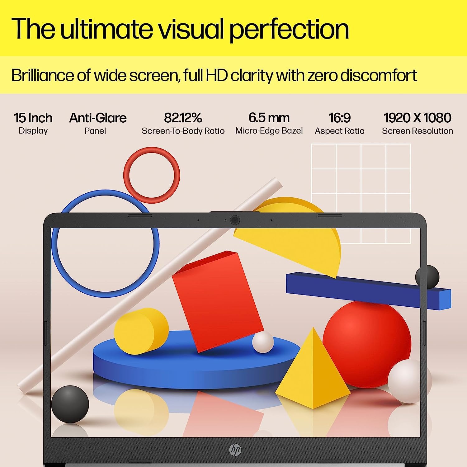 HP 15 Laptop, 11th Gen i3-1115G4 15.6 inch(39.6cm) FHD Laptop, 8GB DDR4, 512GB SSD, Intel UHD Graphics, Dual Speakers (Win 11, MSO 21, 1.69Kgs) 15s-fr2515TU