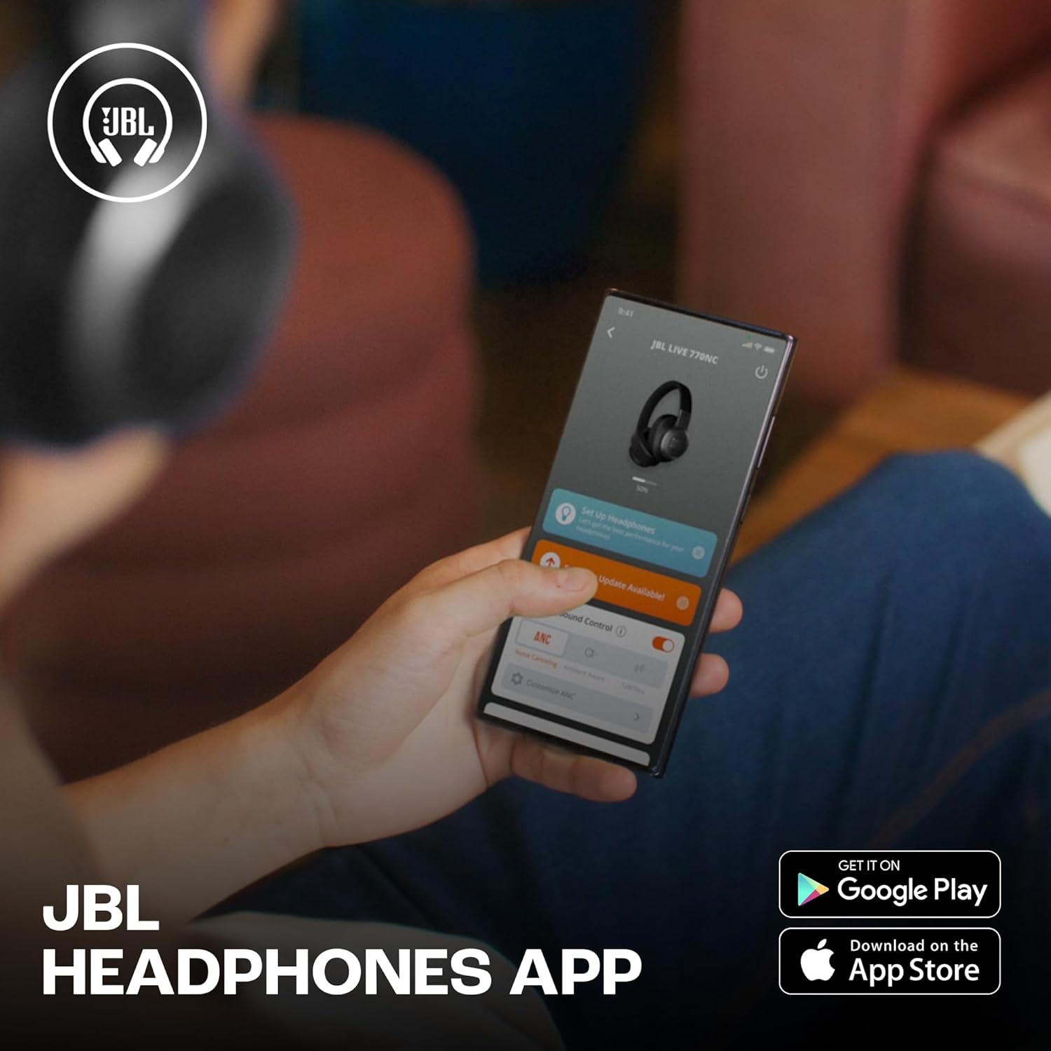 JBL Live 770NC True Adaptive Noise Cancellation Headphones Wireless Over Ear, Spatial Sound, 65Hrs Playtime, Speed Charge, Multipoint Connect and Personi-Fi 2.0, BT 5.3, Google Fast Pair, Alexa, Black - Zapnet.in