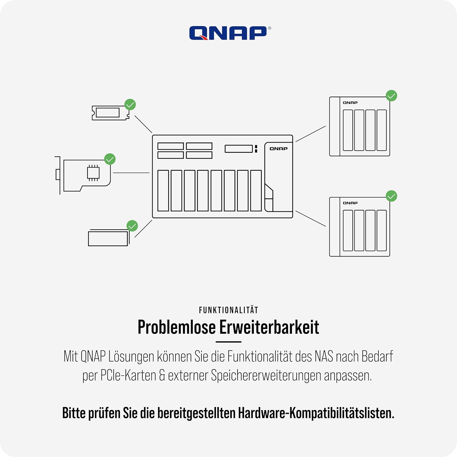 QNAP TS-664-8G 6 Bay High-Performance Desktop NAS with Intel Celeron Quad-core Processor, M.2 PCIe Slots and Dual 2.5GbE (2.5G/1G/100M) Network Connectivity (Diskless)