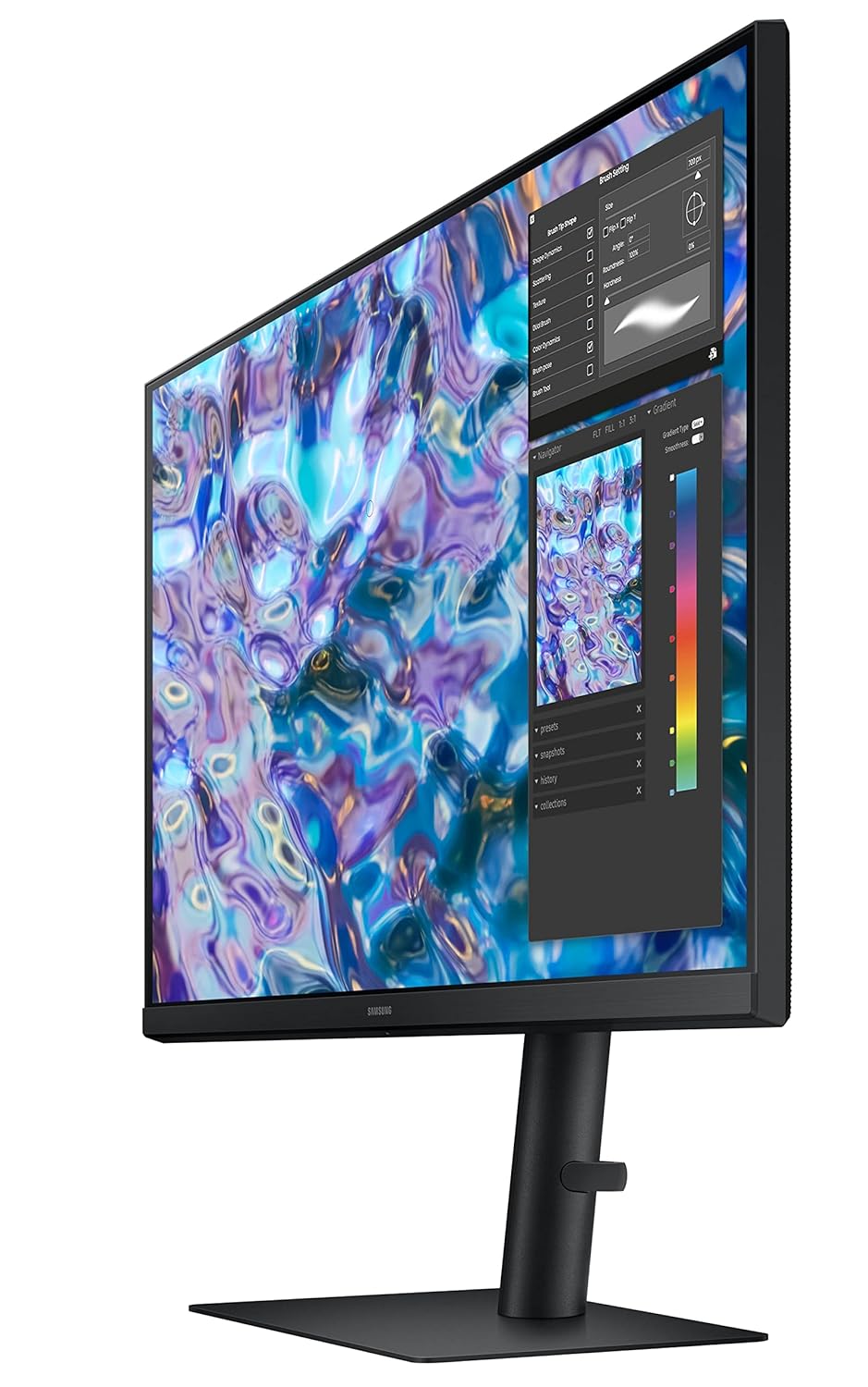 Samsung ViewFinity S6 Flat Monitor 27-Inch (68.5 cm) QHD (2,560 x 1,440 Resolution), IPS Panel, 5ms(GTG), 75 Hz, Display Port, HDMI, Headphone Jack, AMD FreeSync, HAS, Pivot (LS27B610EQWXXL, Black)