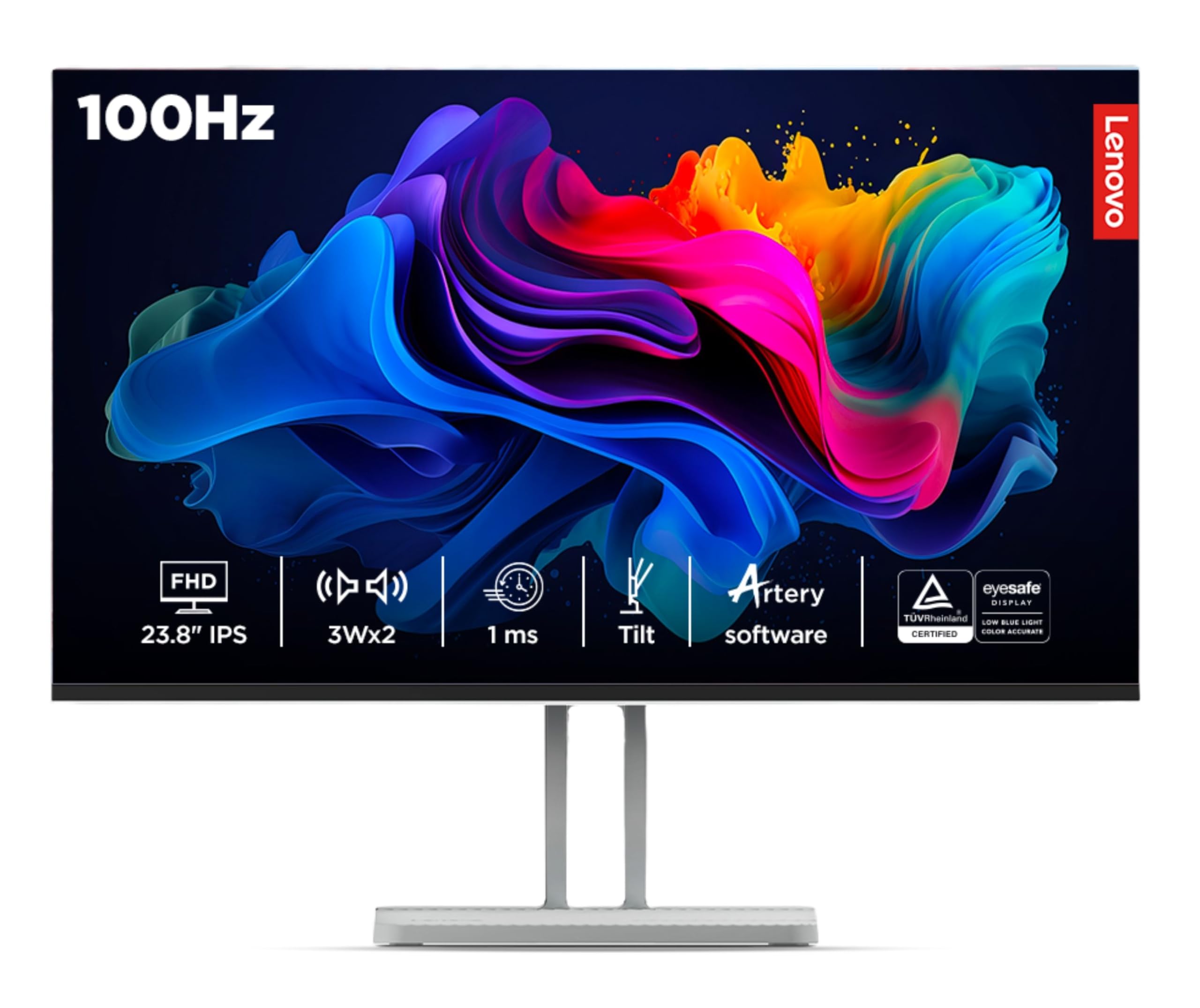 Lenovo L22i-40, 22 inch (54.6cm), IPS, FHD, 75Hz, Grey, 4ms, AMD FreeSync, 99% sRGB, 2X3W Speakers, HDMI 1.4, VGA, Tilt Stand, 3 Year Warranty Monitor