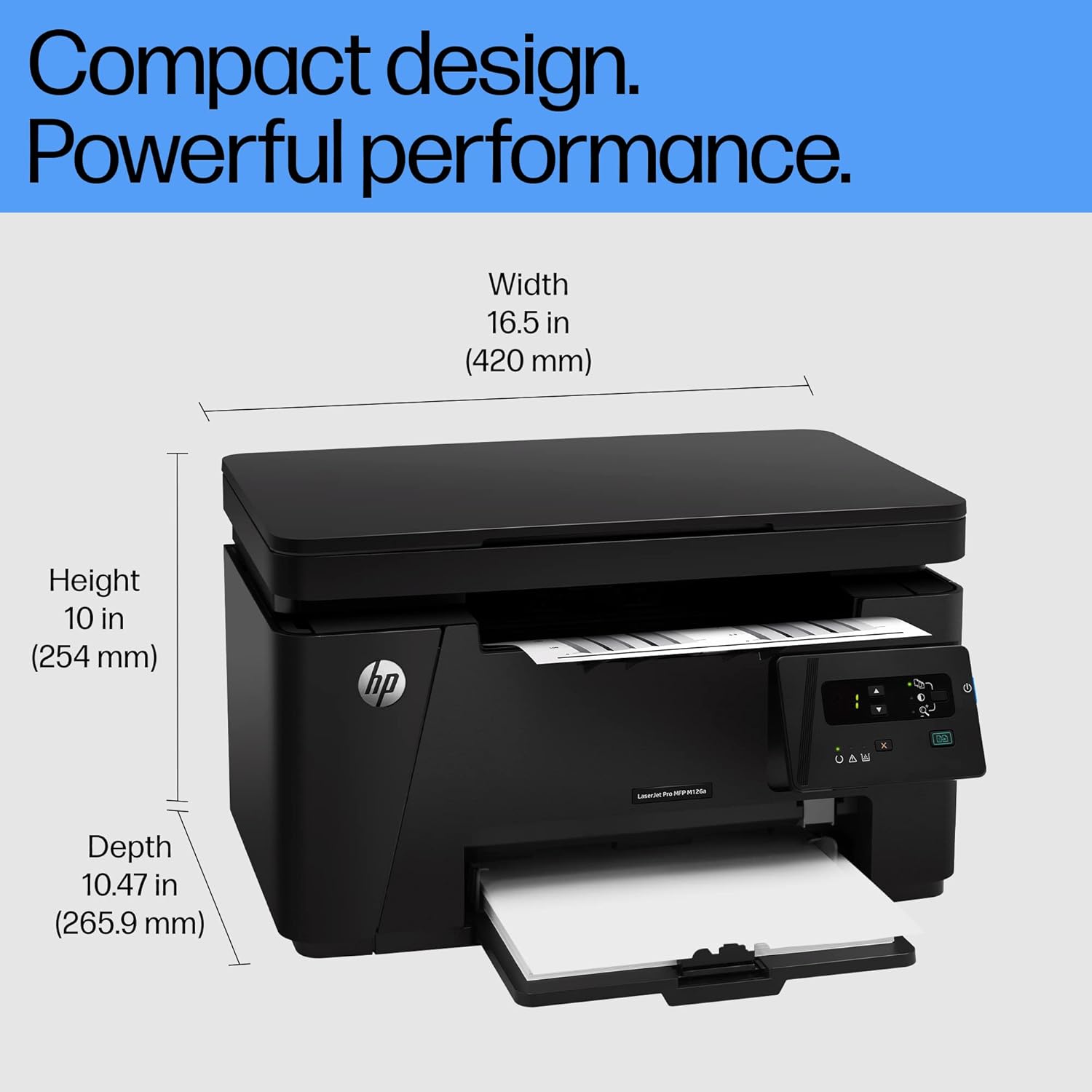 HP Laserjet M126a B&W Monochrome Printer for Office: 3-in-1 Print, Copy, Scan, Compact, Durable, Black