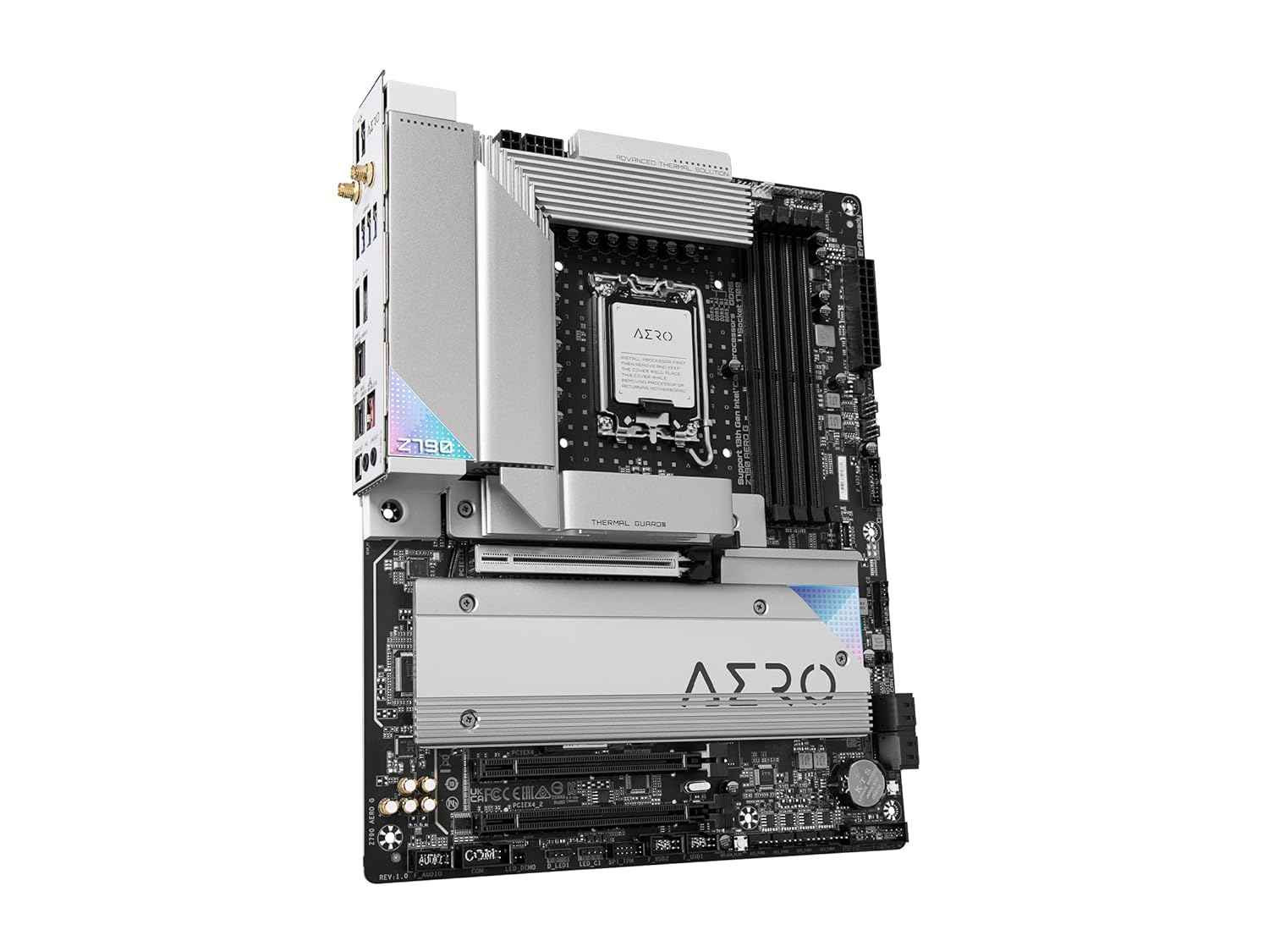 GIGABYTE Z790 AERO G (LGA 1700/ Intel Z790/ ATX/ DDR5/ 5 * 5.0 M.2/ PCIe 5.0/ USB 3.2 Gen2X2 Type-C/WiFi 6E/ Intel 2.5GbE LAN/Motherboard)
