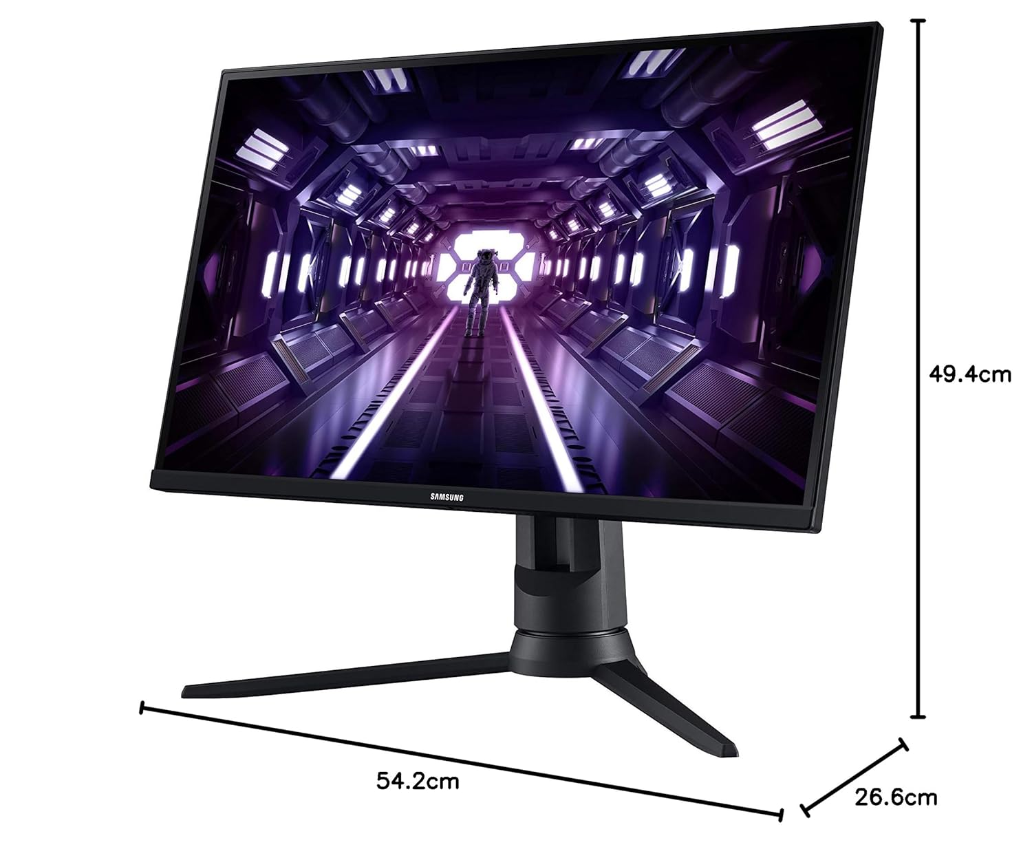 Samsung Odyssey 24 inches 60.4 cm 1920 x 1080 Pixels 144 Hz, 1ms, Bezel Less, Flat, Full HD, FreeSync Premium Gaming LED Monitor (LF24G35TFWWXXL, Black)