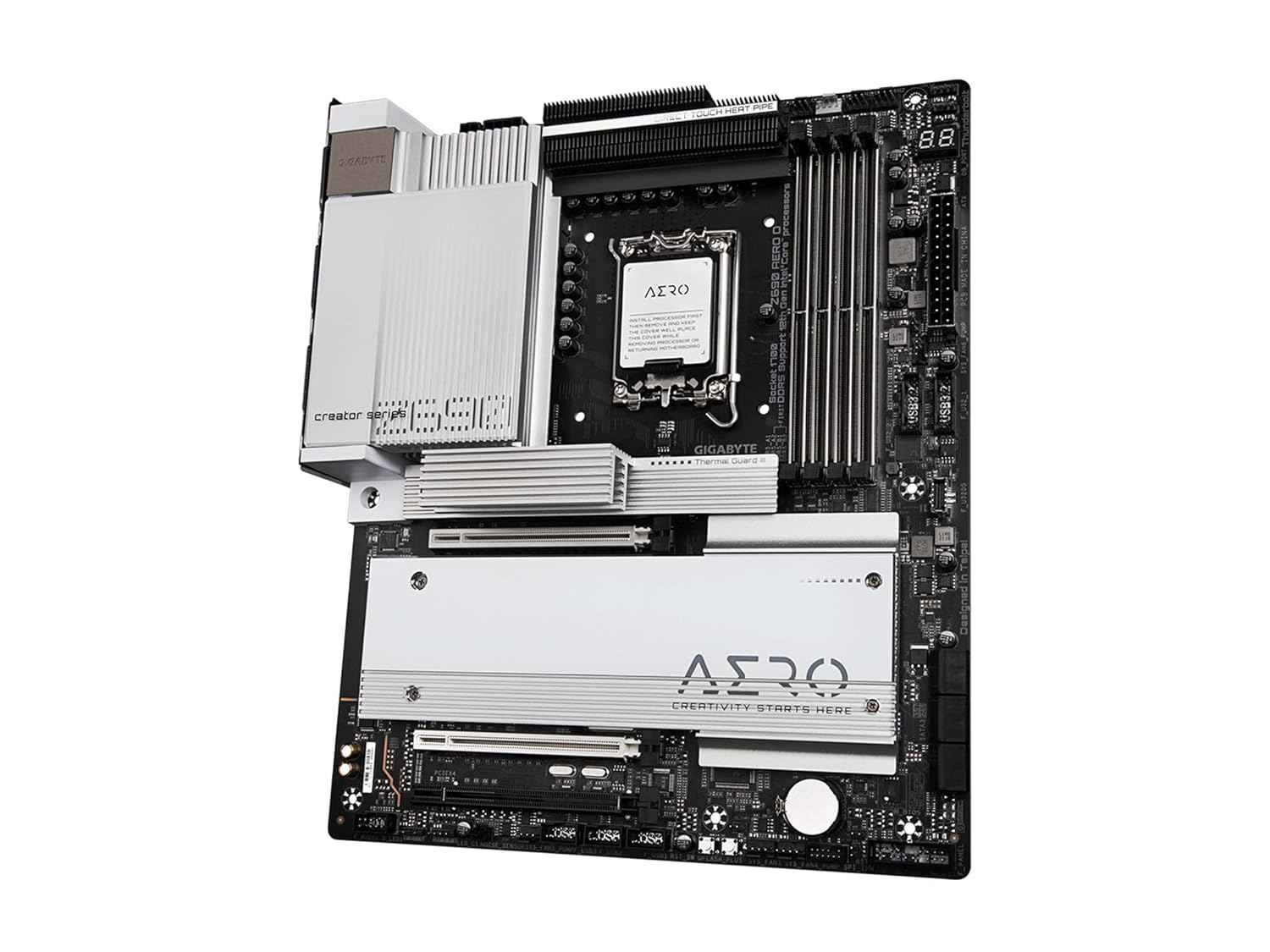 GIGABYTE Z690 AERO D (LGA 1700/ Intel Z690/ ATX/ DDR5/ Quad M.2/ PCIe 5.0/ USB 3.2 Gen2X2 Type-C/ WiFi 6/ AQUANTIA 10GbE LAN/ Motherboard)