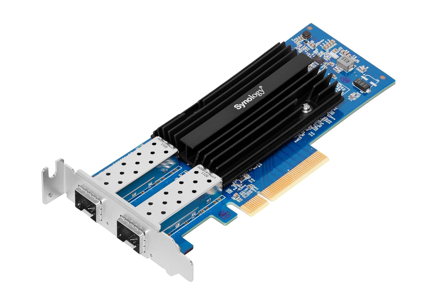 Synology 10GB Ethernet Adapter 2 Sfp+ Ports For Desktop (E10G21-F2), Black