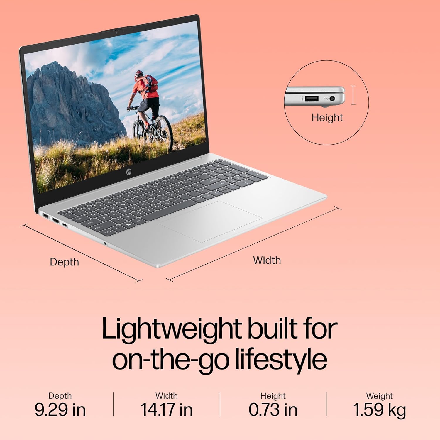 HP 15,12th Gen Intel Core i5-1235U, 8GB DDR4,1TB SSD, (Win 11,MSO 2021,Silver,1.59 Kg),15.6-Inch(39.6 Cm) FHD Laptop, UHD Graphics,1080P FHD Camera W/Privacy Shutter,Backlit KB,FD0112TU
