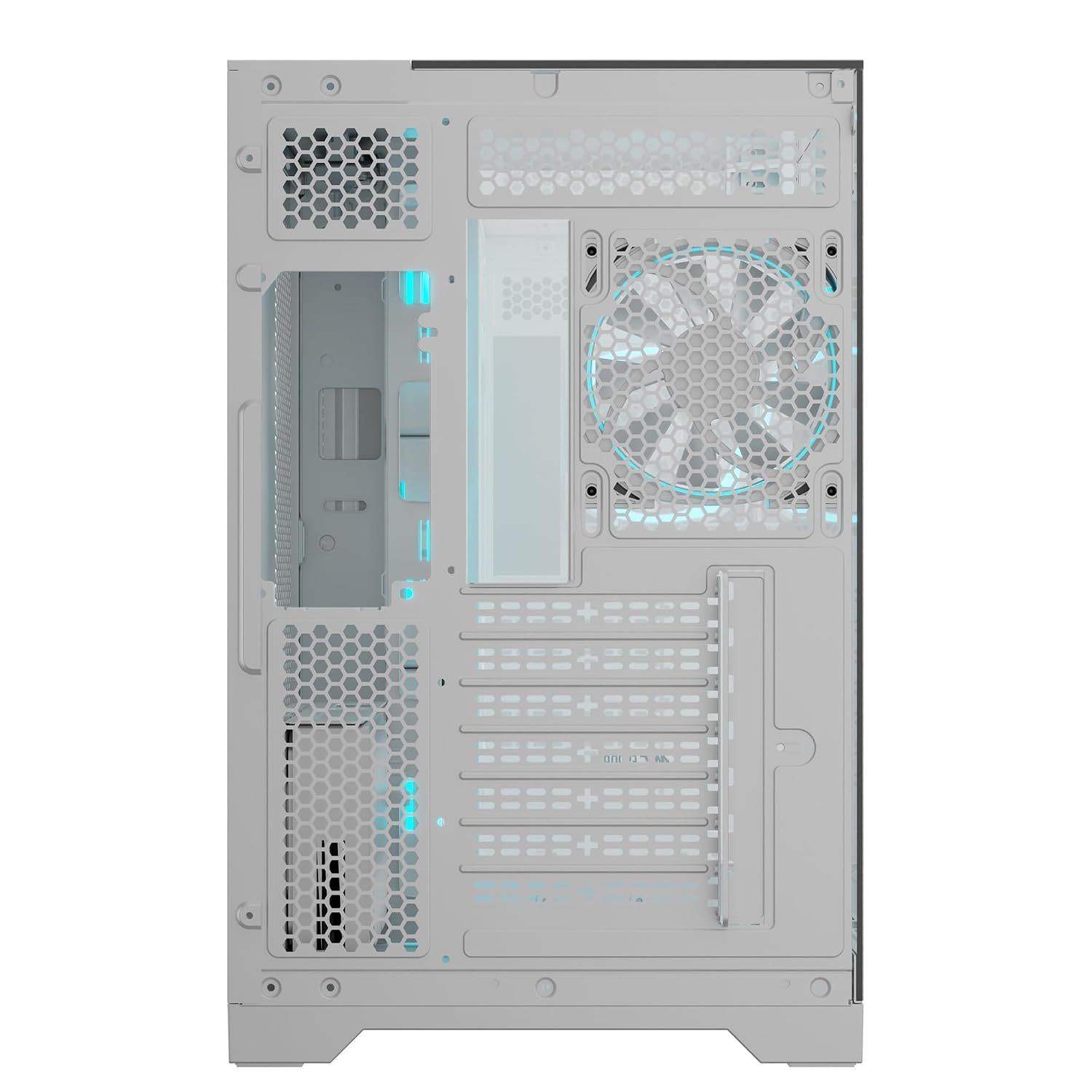 Ant Esports Crystal Mirror Mid-Tower ATX Computer Case/Gaming Cabinet - White |3-Side Glass with Mirror| Support ATX, Micro-ATX, Mini-ITX | Pre-Installed 4 ARGB PWM Fans