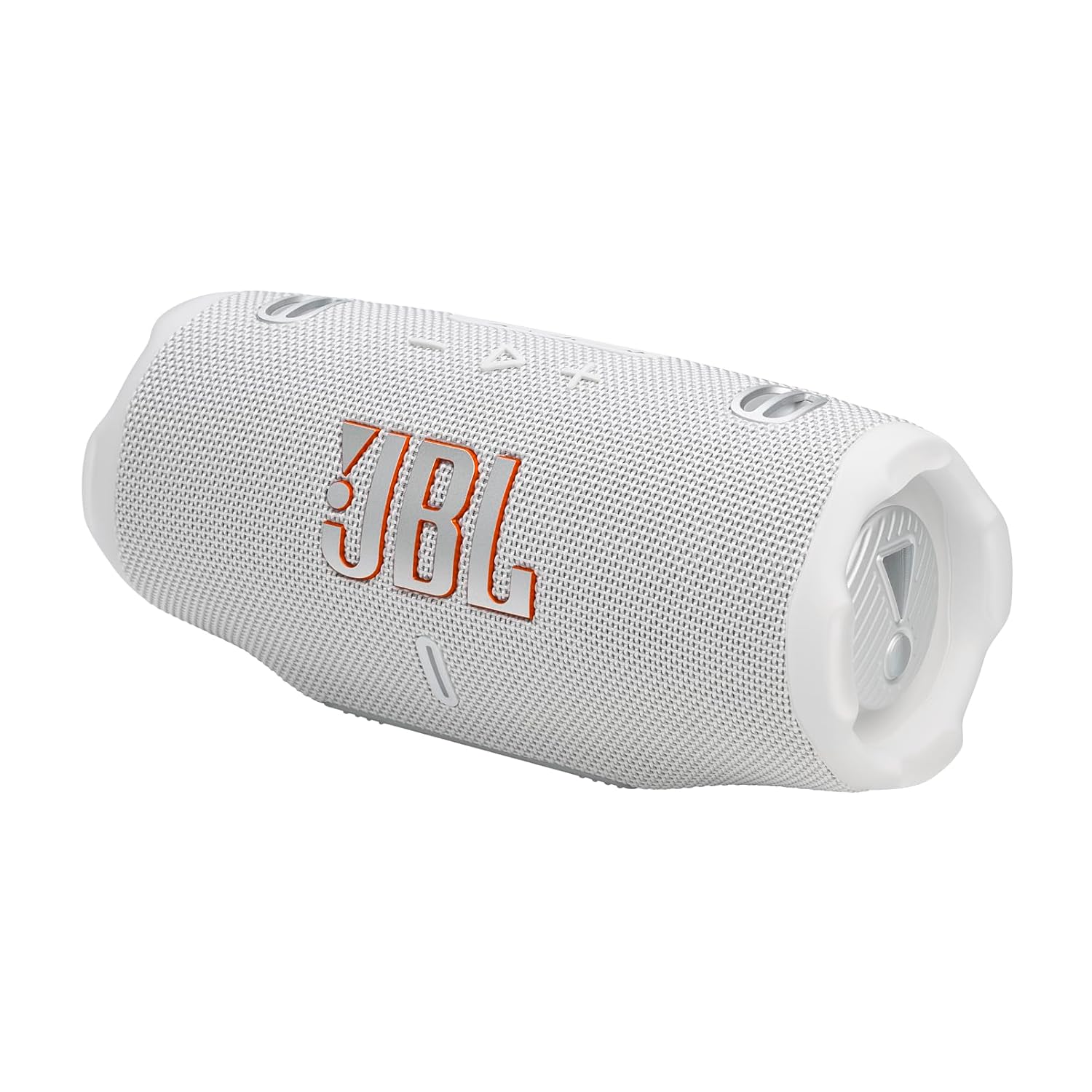JBL Charge 6 - Portable Waterproof & Drop-Proof Bluetooth Speaker, Bold Pro Sound with AI Sound Boost, 28Hrs of Playtime, Built-in powerbank & Comes with a Sturdy/Removable Carrying Strap (White)