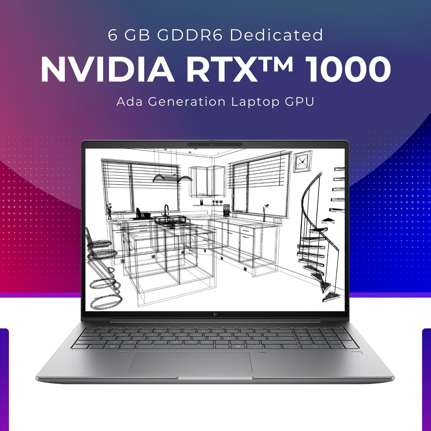 HP Laptop Ultra 7-155H, 32GB RAM, 1TB SSD, RTX 1000 Ada 6GB, Win 11 Pro, 16" WUXGA, 5MP+IR Cam, Fingerprint Sensor, Backlit Keyboard, Wi-Fi 6E, BT 5.3, 3-Year Warranty (A8WN0PT)